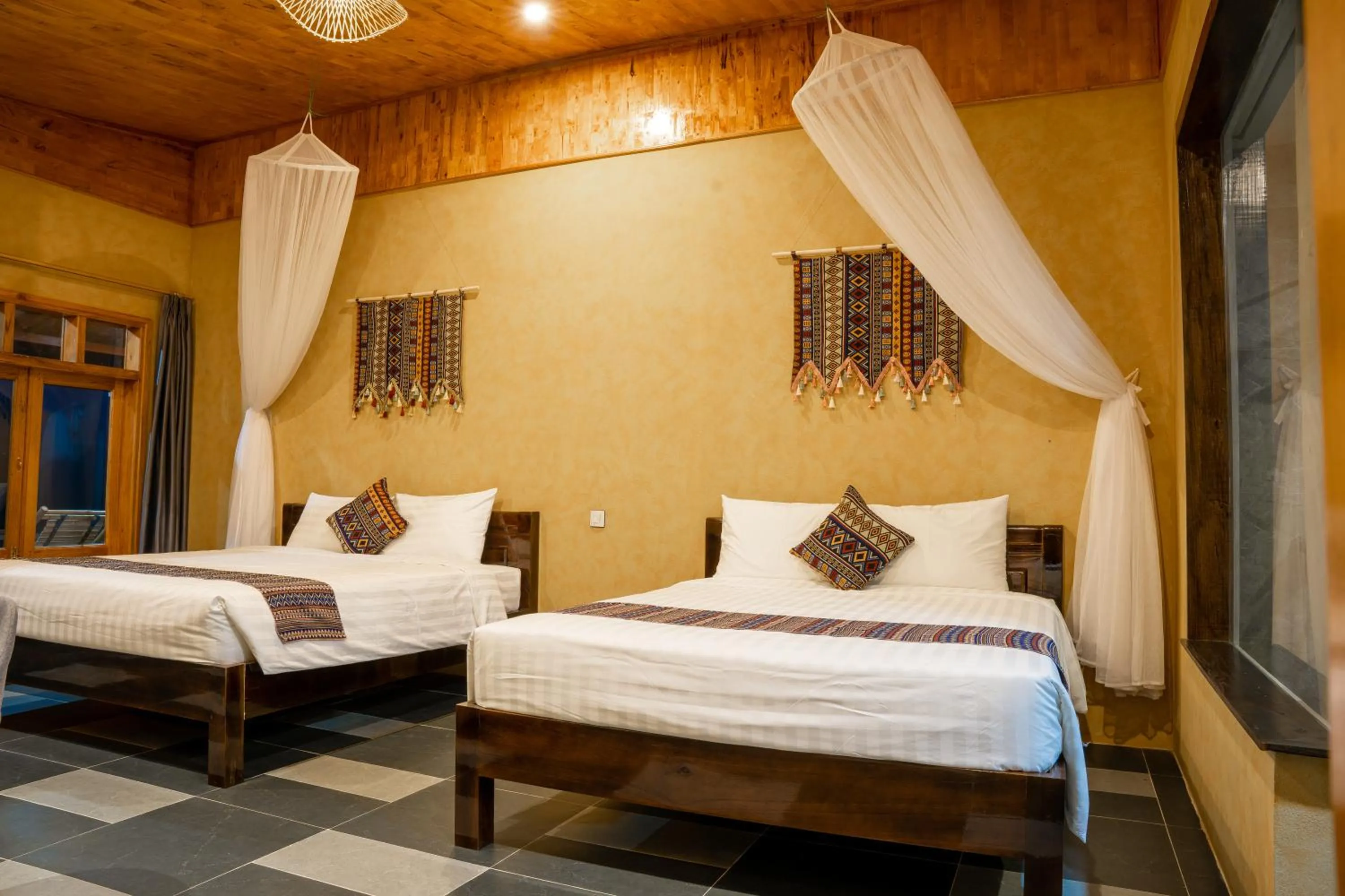 Bed in Wings Ha Giang Loop Bungalow