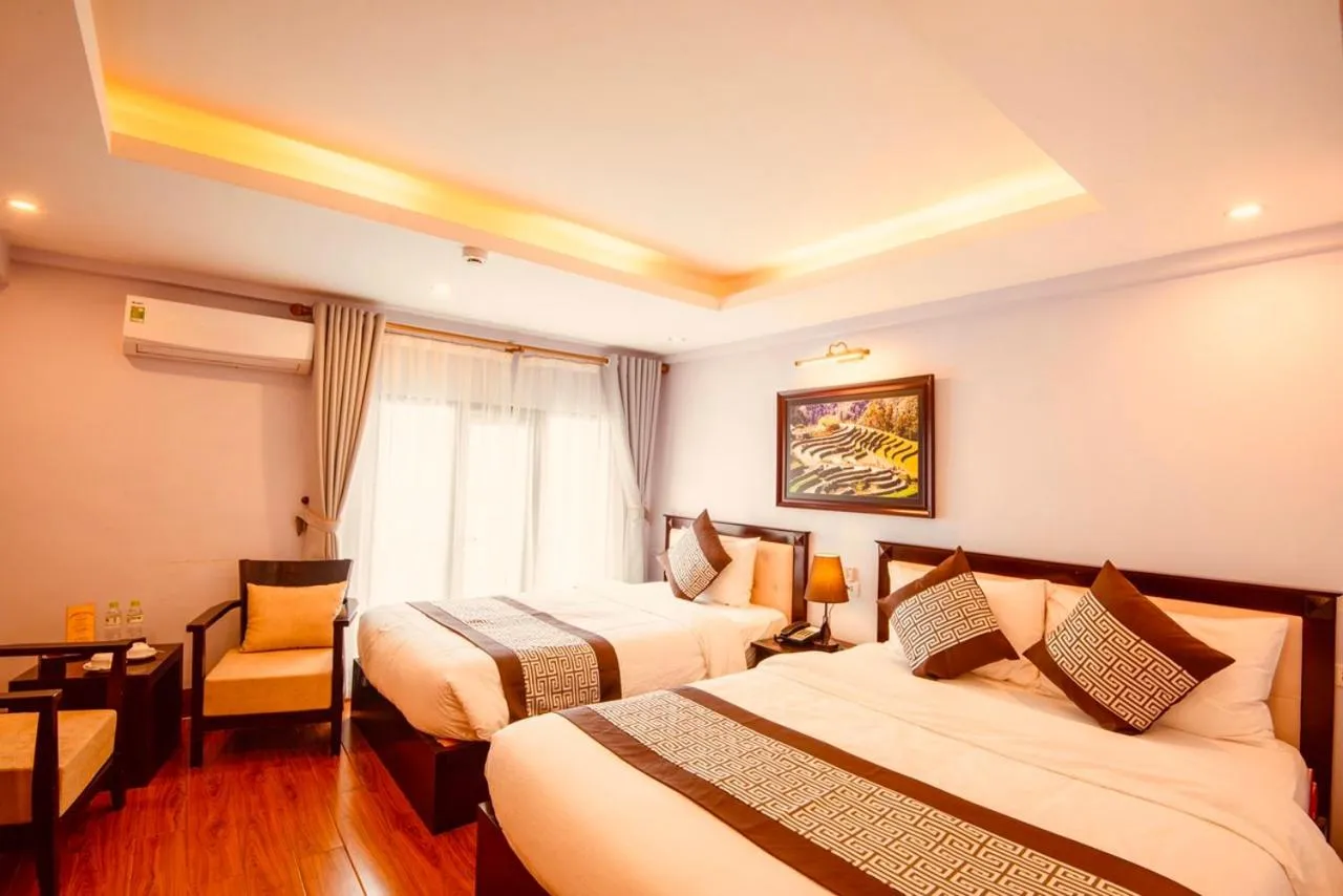 Bed in Le Bordeaux Sapa Hotel