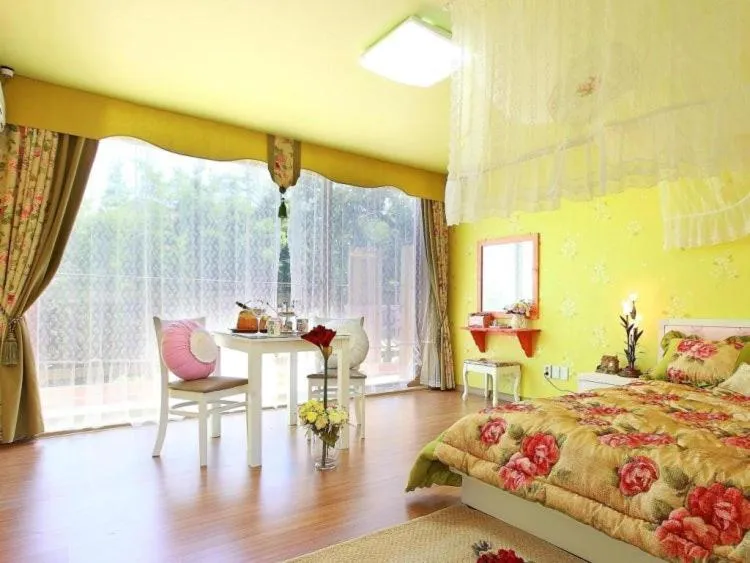 Bed in Bellus-Rose Pension Gyeongju