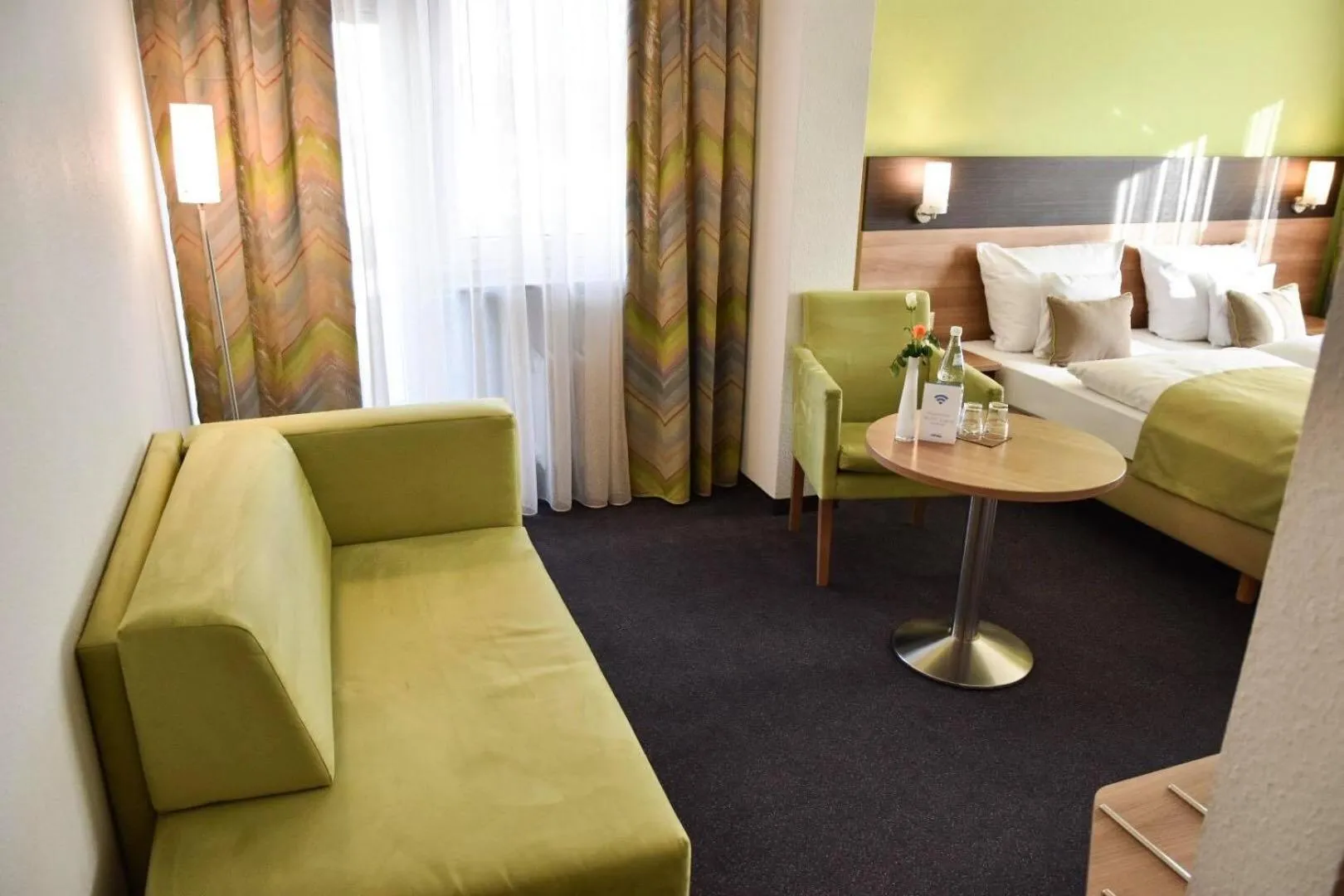 Photo of the whole room, Bed in Martins Klause Airport Messe Hotel - Self Check-In