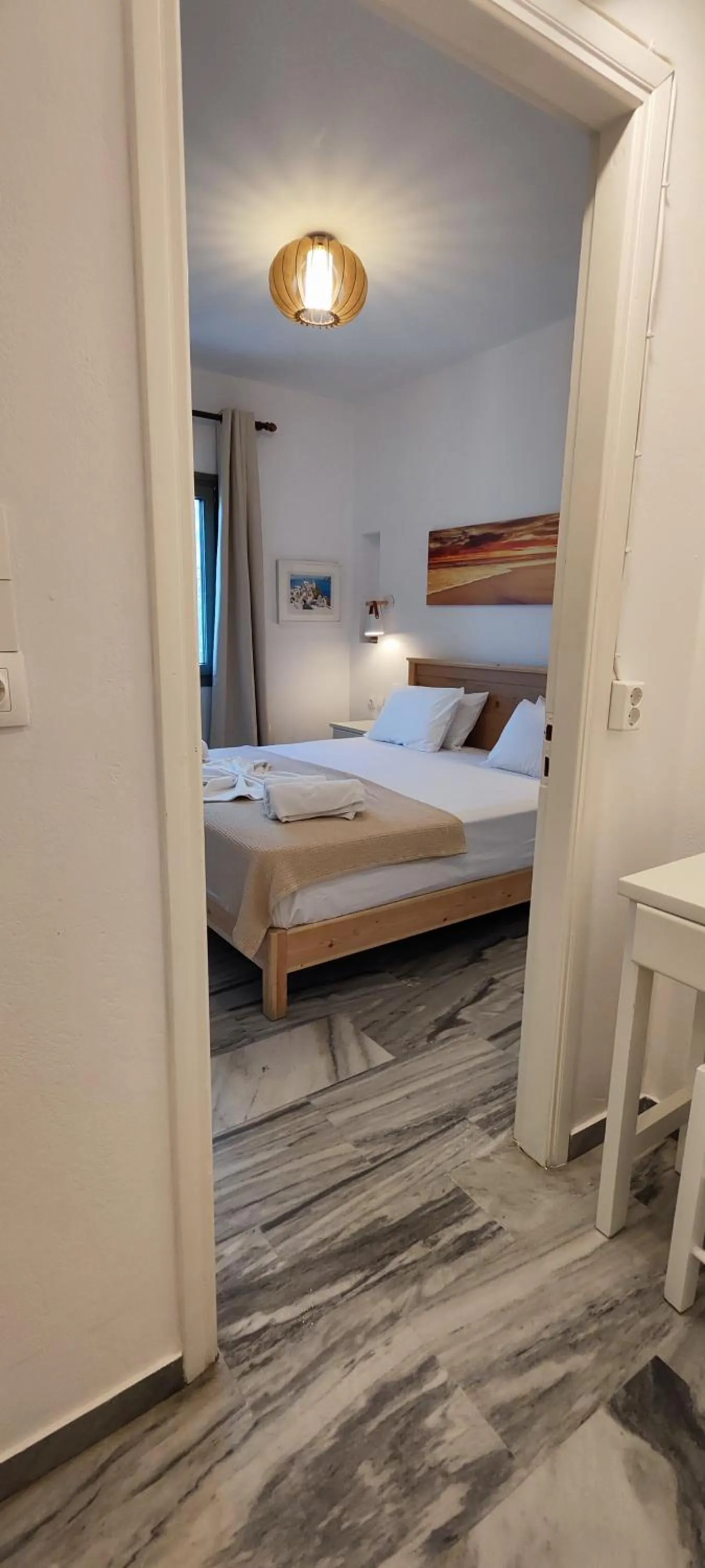 Bed in Ragousis Apartments