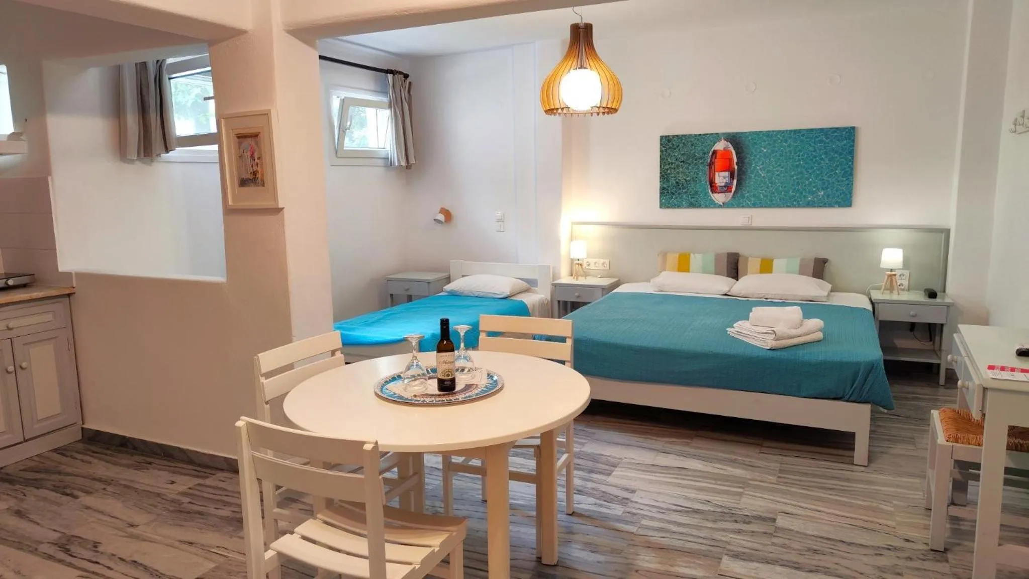 Bed in Ragousis Apartments