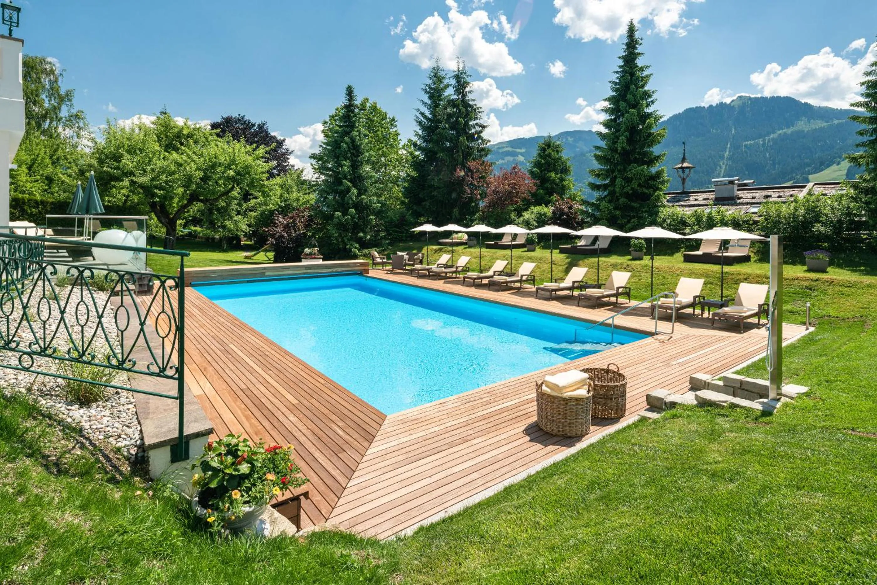 Swimming pool in Tennerhof Luxury Chalets
