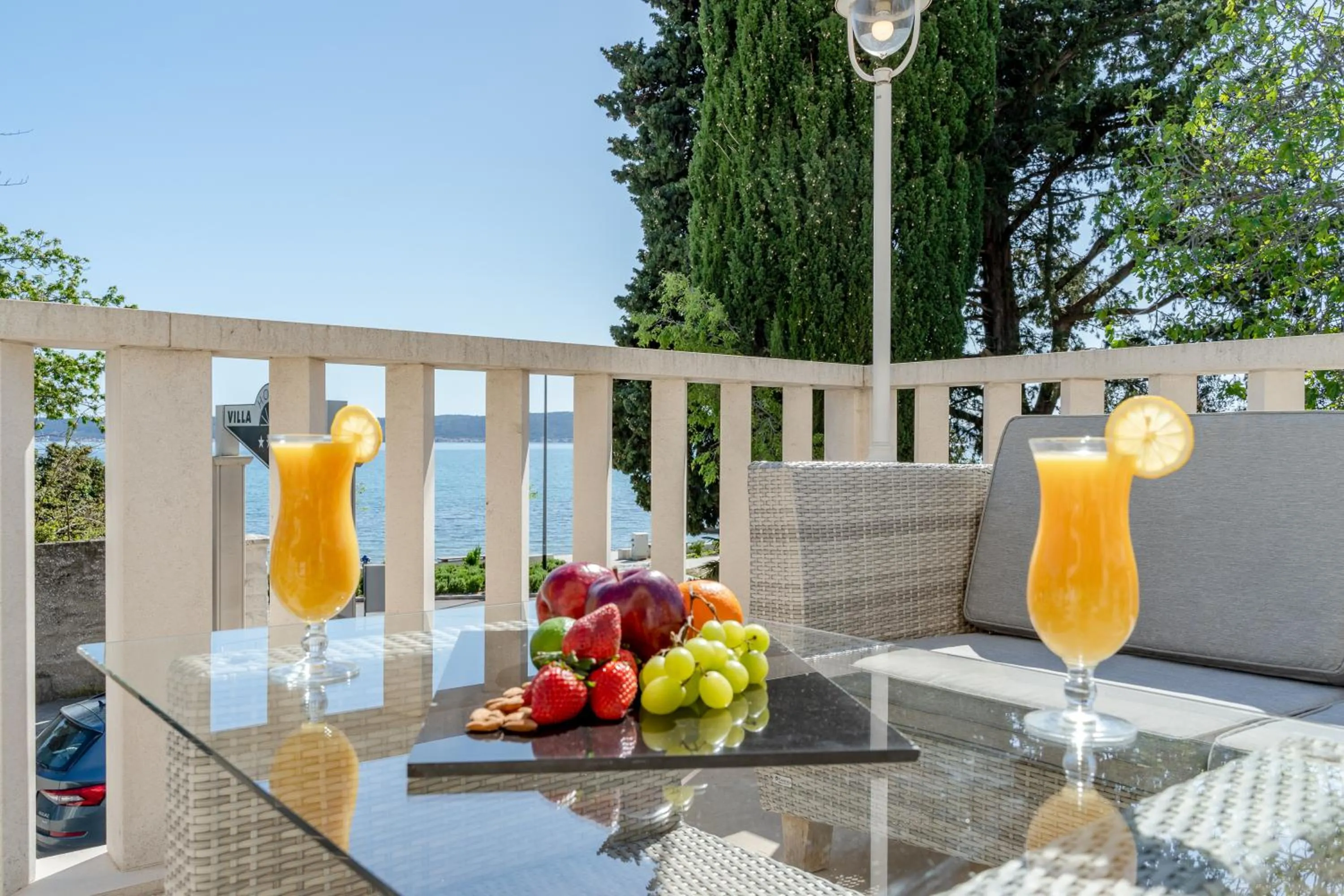 Balcony/Terrace in Hotel Riva Kaštela with swimming pool