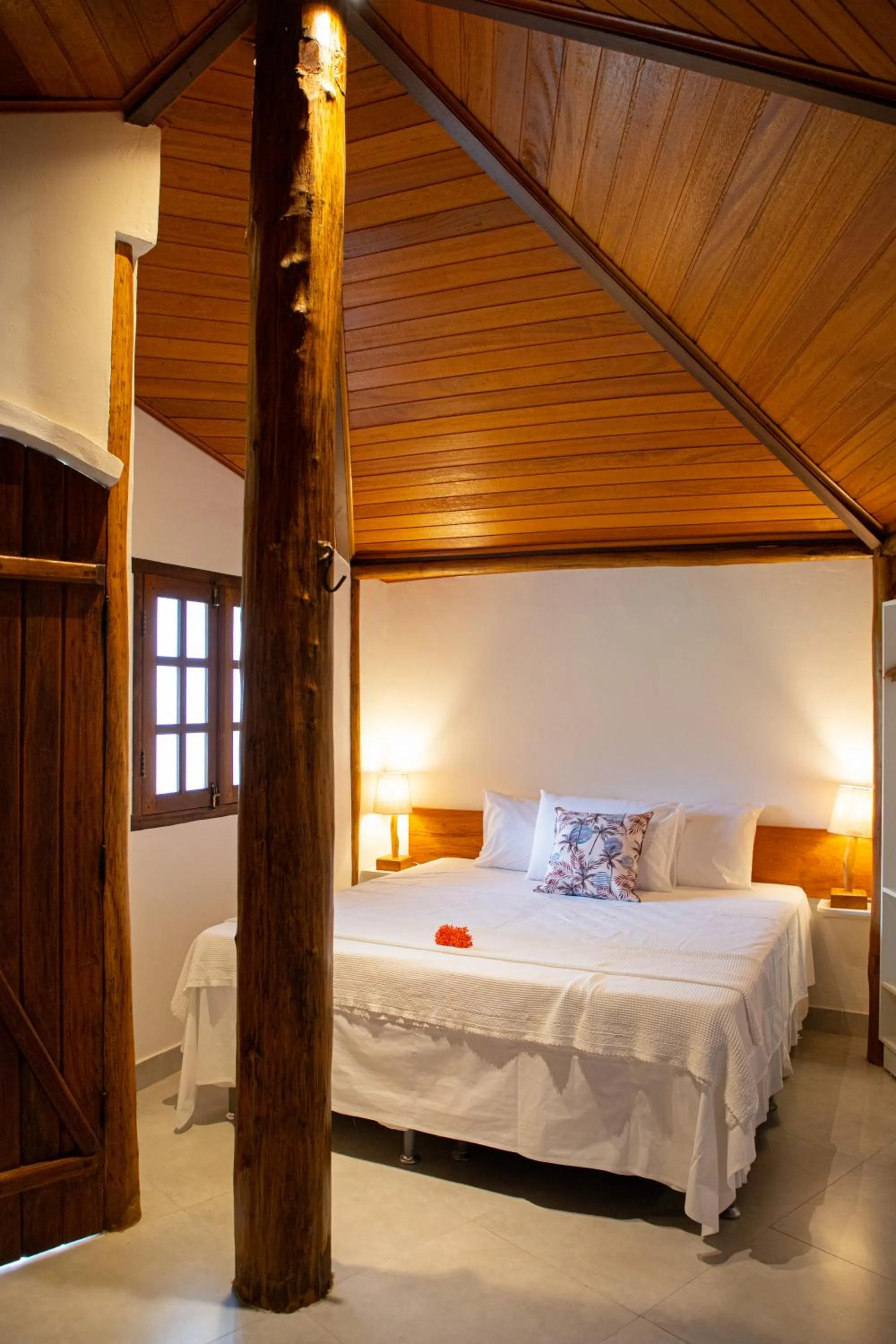 Bed in Tororao Hotel Pousada