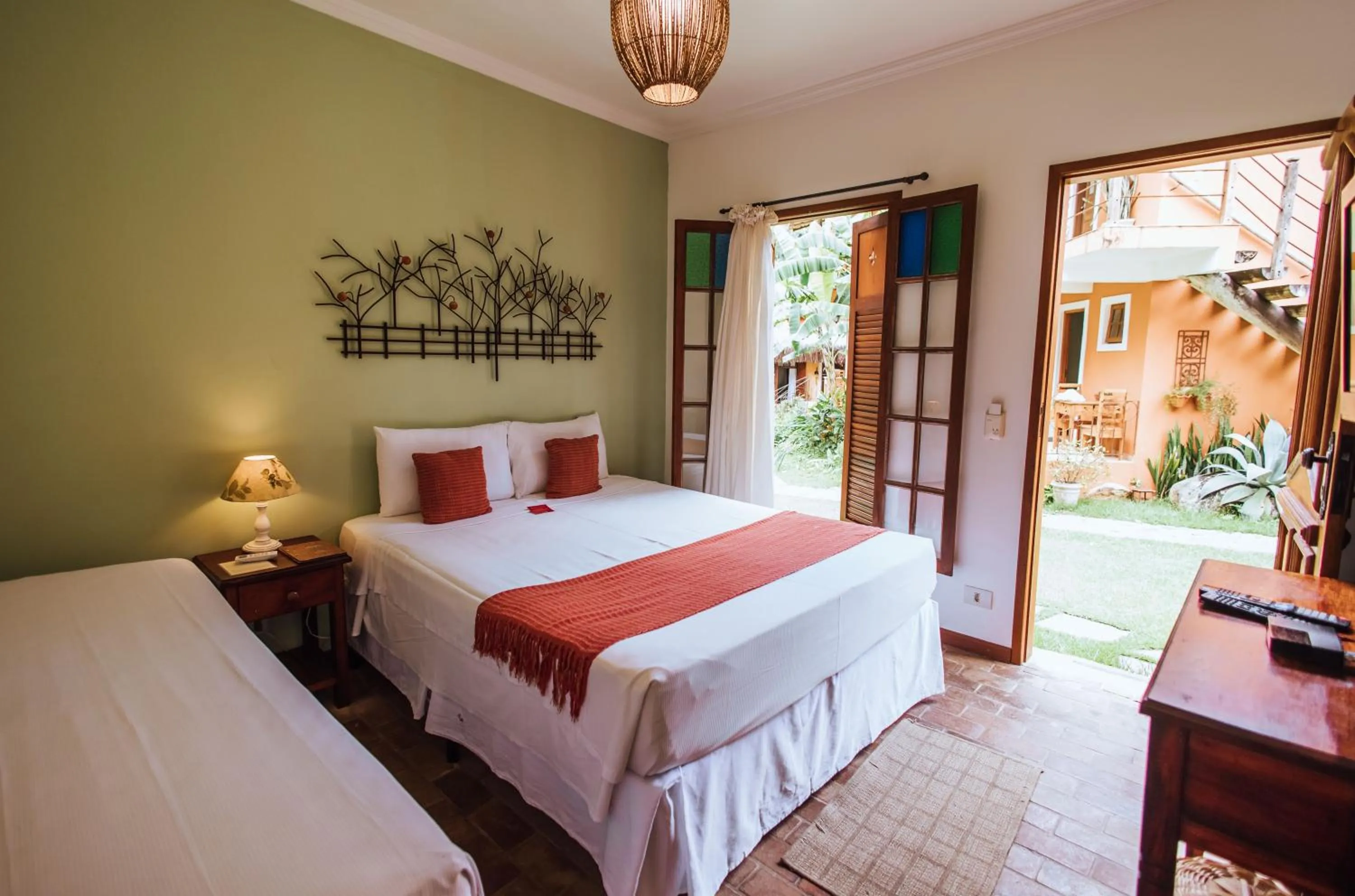 Bed in Pousada Terra Madre