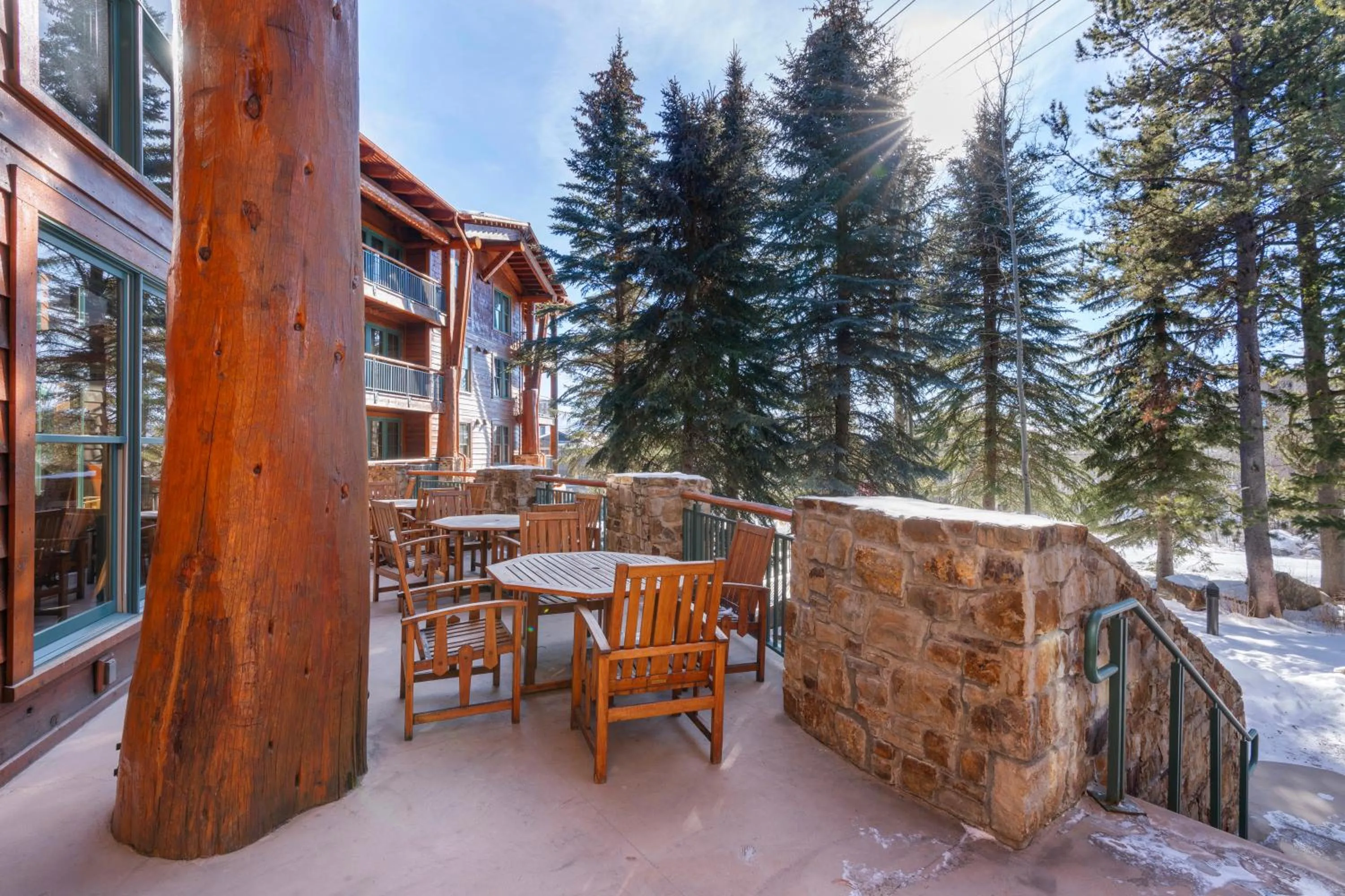 Inner courtyard view in Teton Club