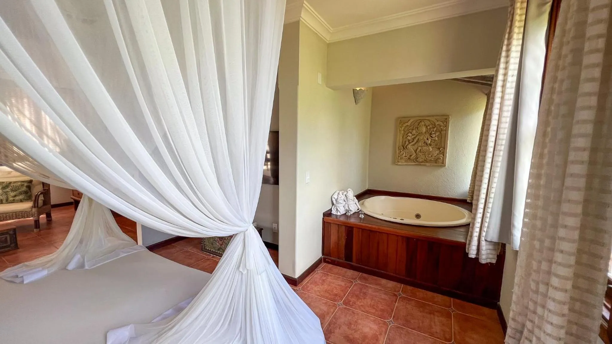 Bed in Vila Angatu Eco Resort & SPA