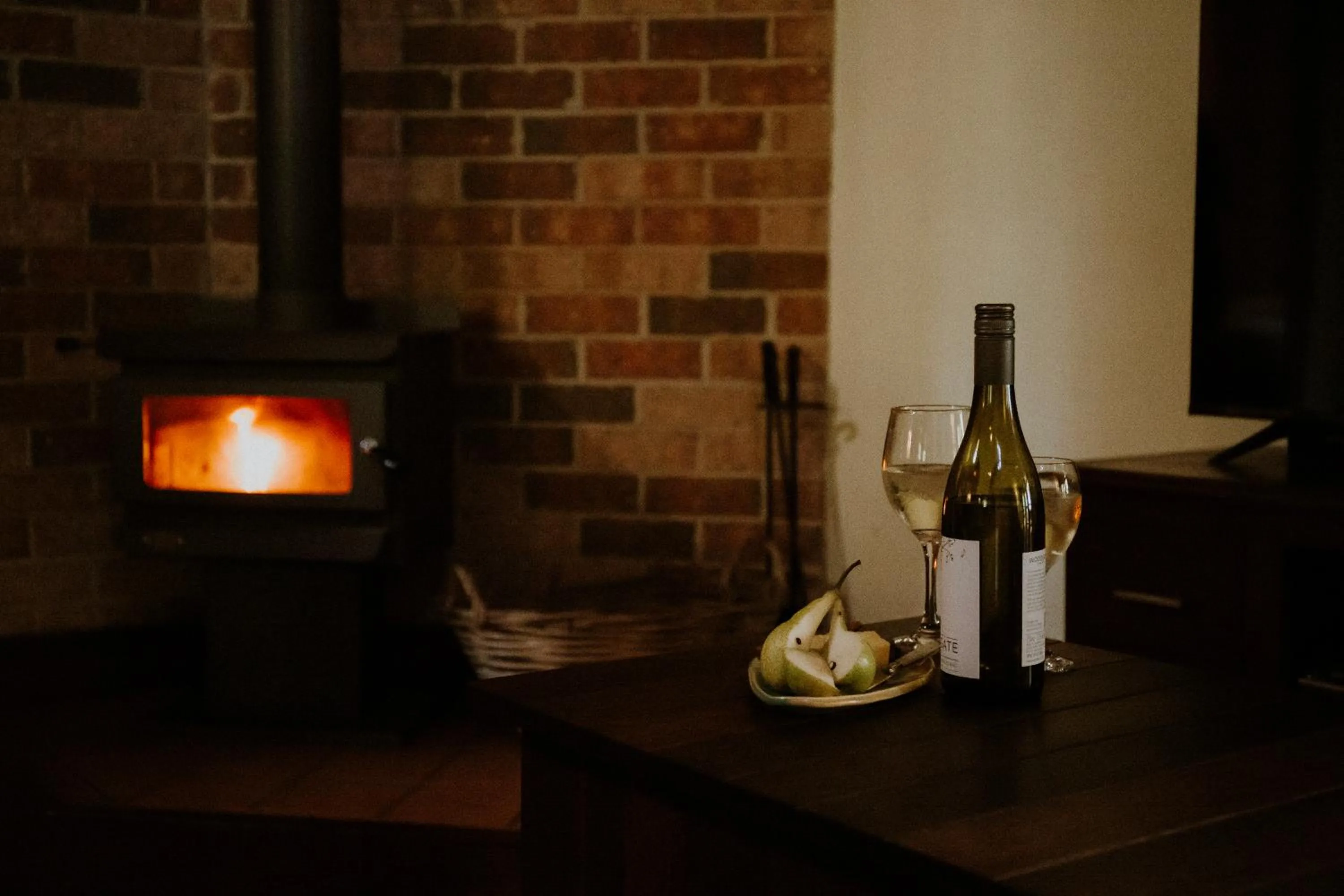 fireplace in Clover Cottage Country Retreat