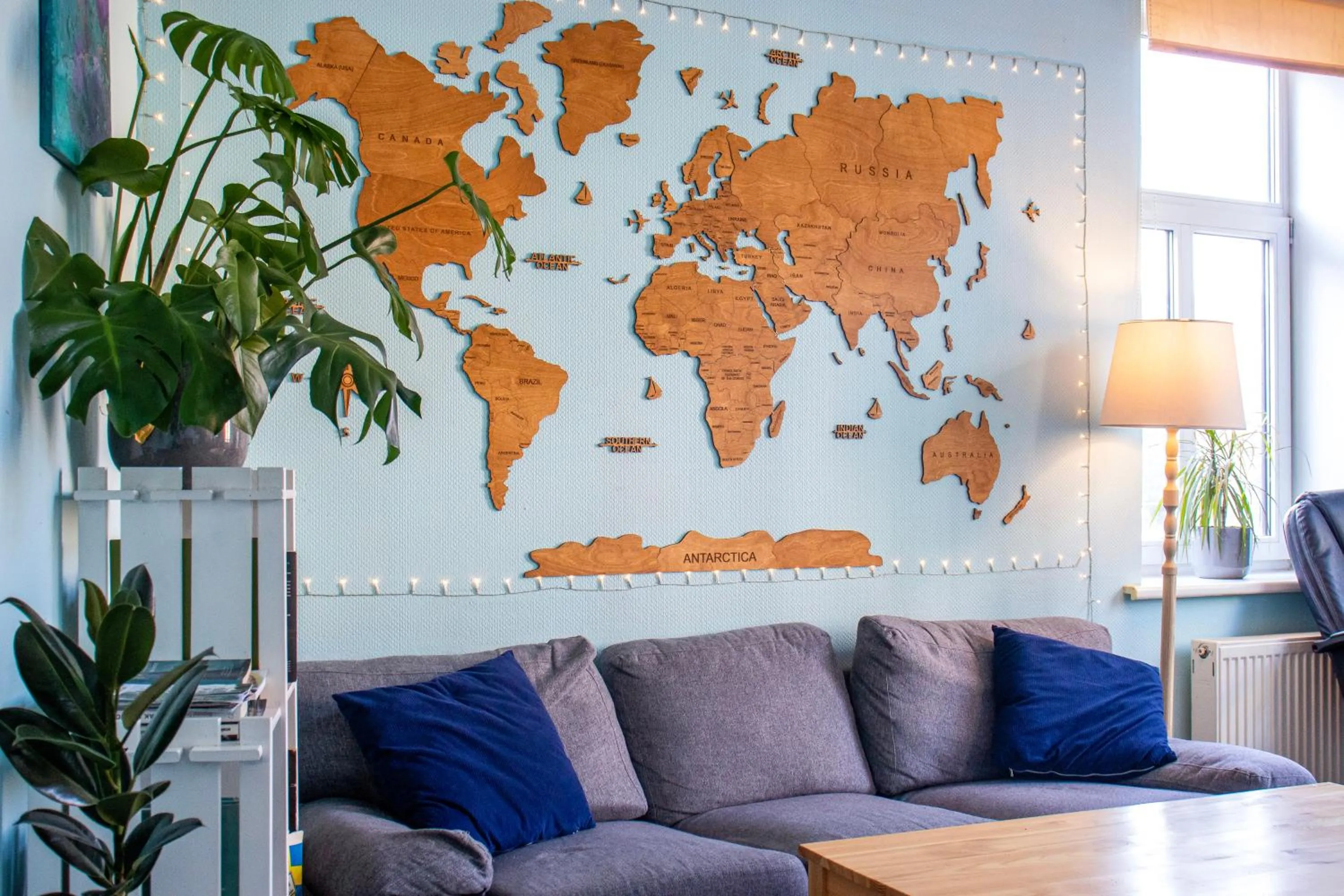 Communal lounge/ TV room in Central Hostel