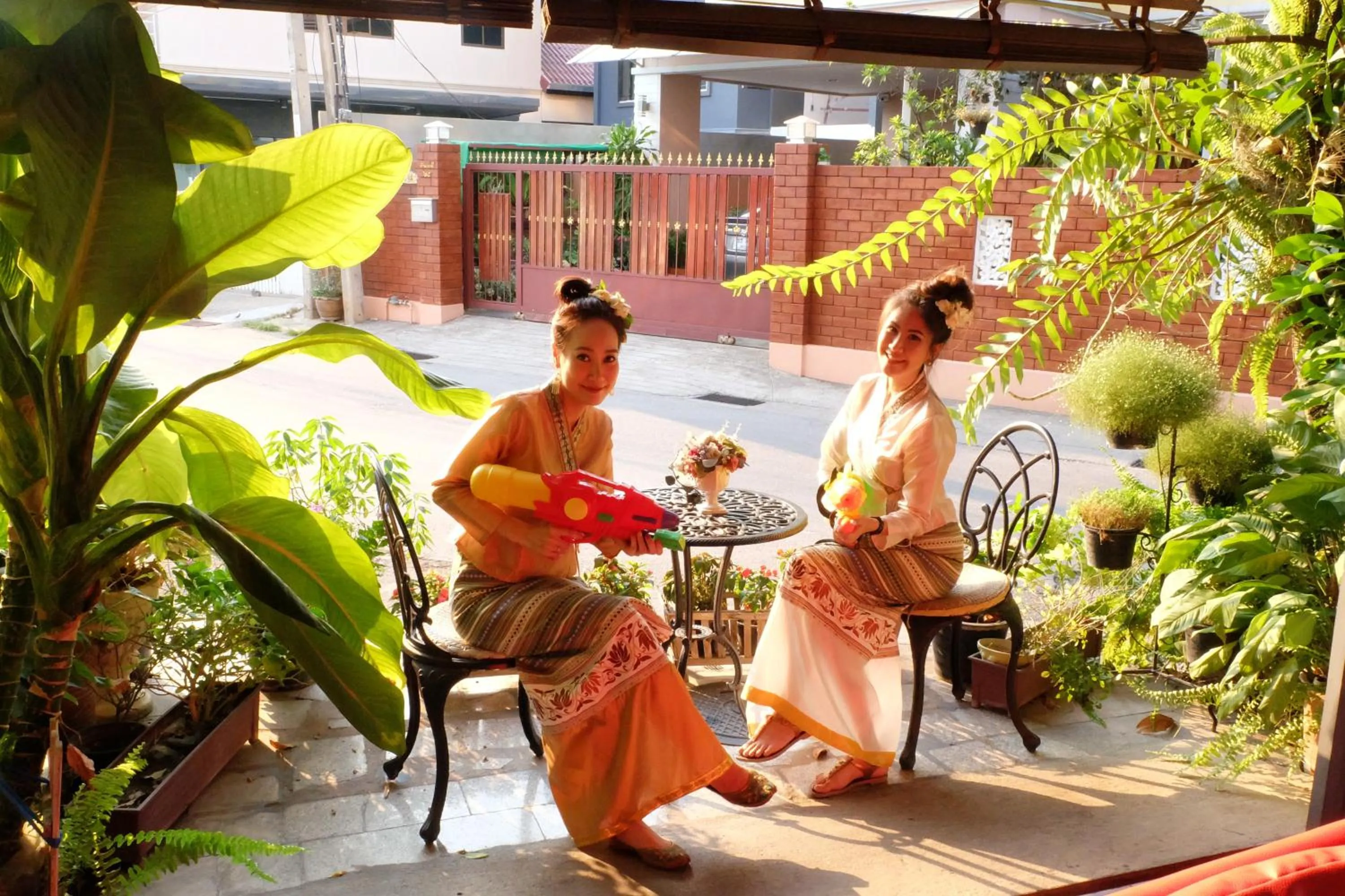 Garden in Bed and Terrace Guesthouse Chiang Mai
