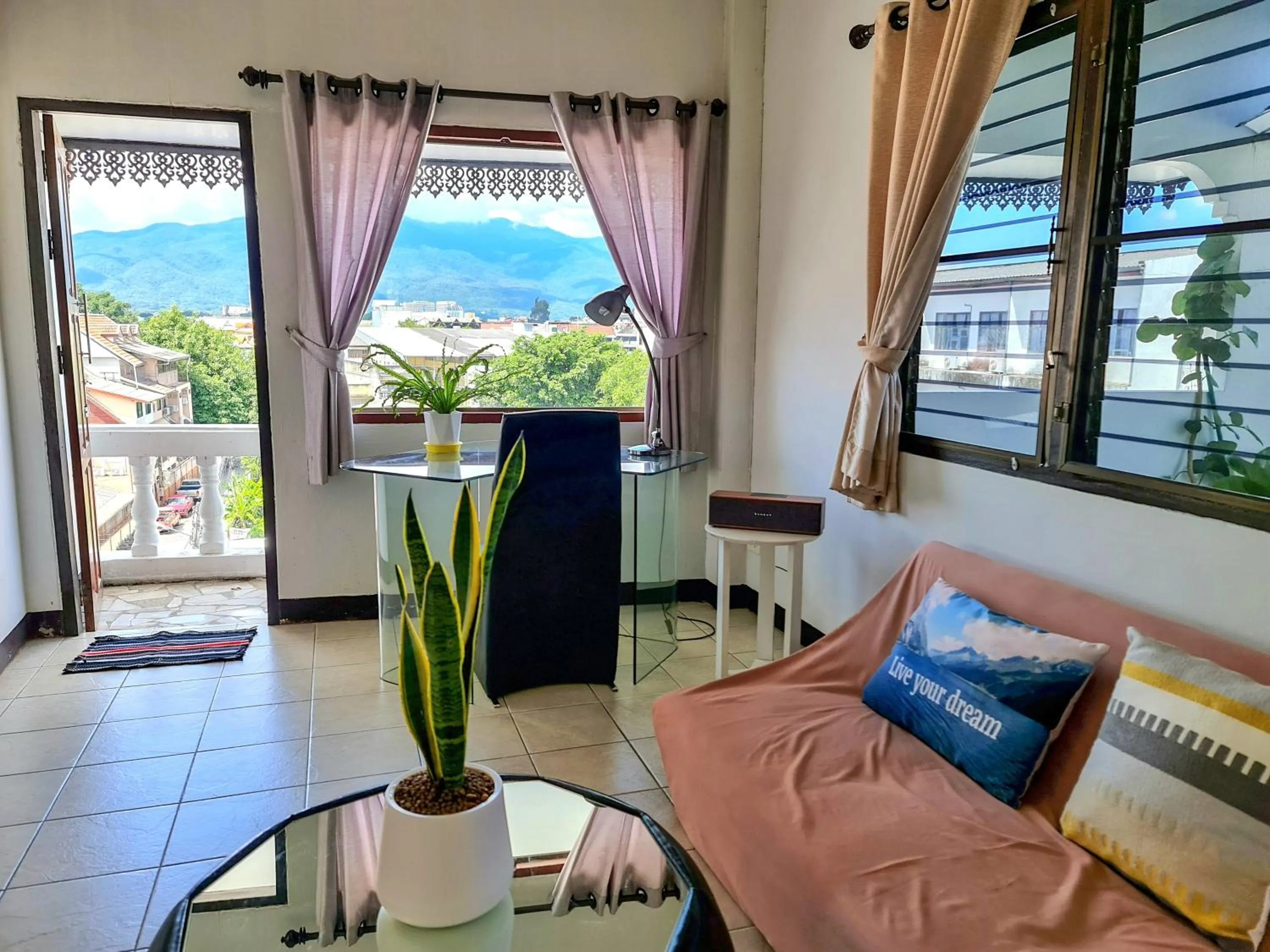 Living room, Bed in Bed and Terrace Guesthouse Chiang Mai