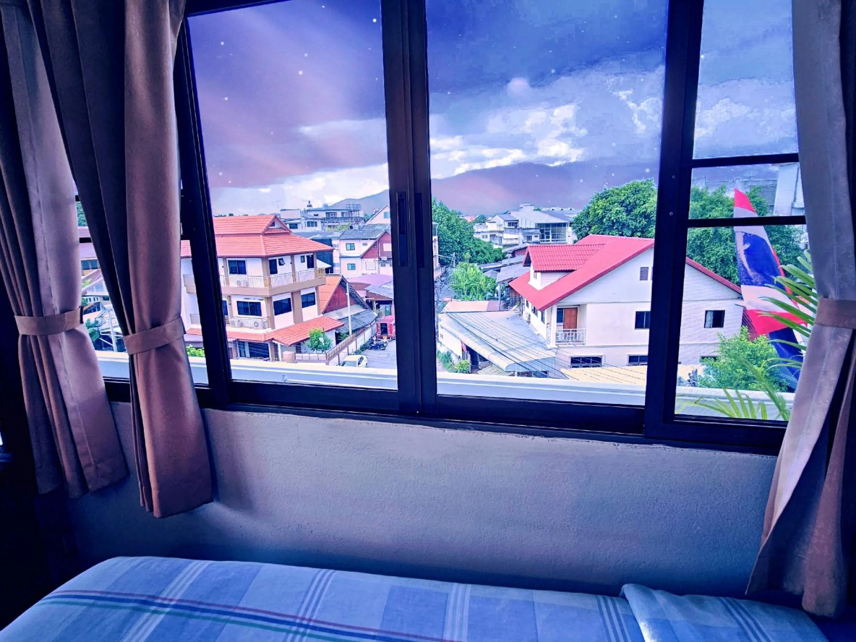 View (from property/room), Bed in Bed and Terrace Guesthouse Chiang Mai