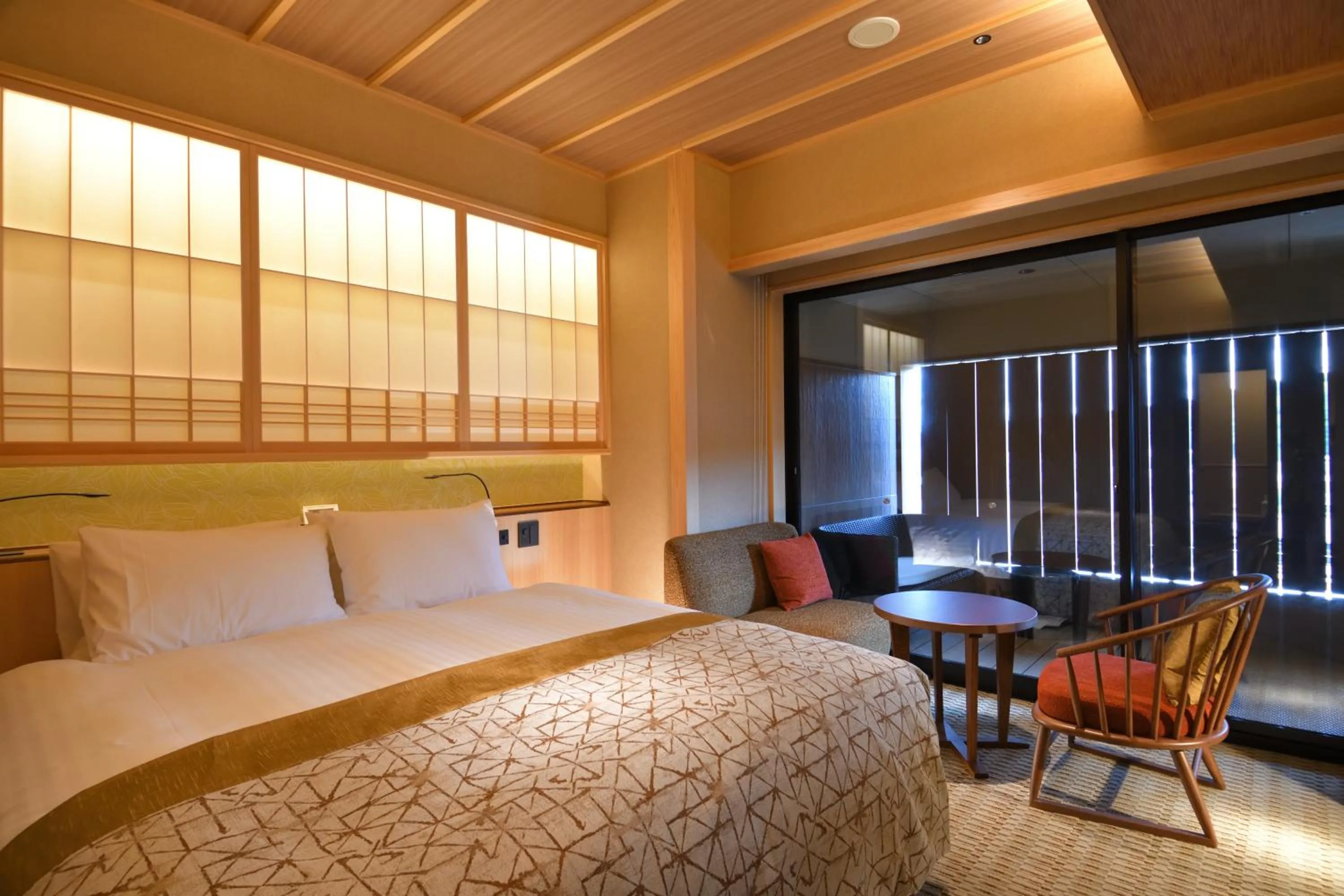 Photo of the whole room, Bed in Yumotokan