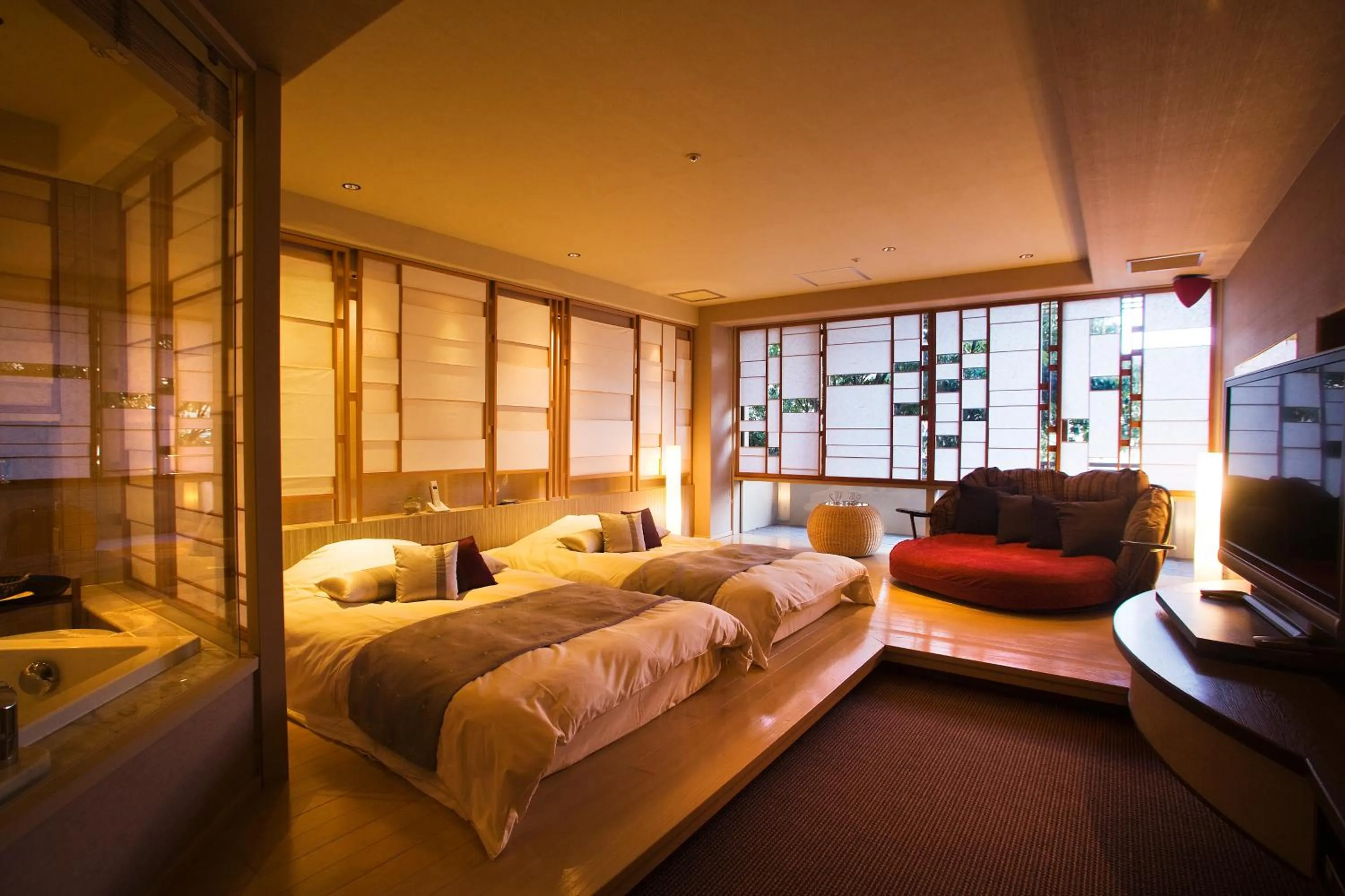 Shower, Bed in Yumotokan