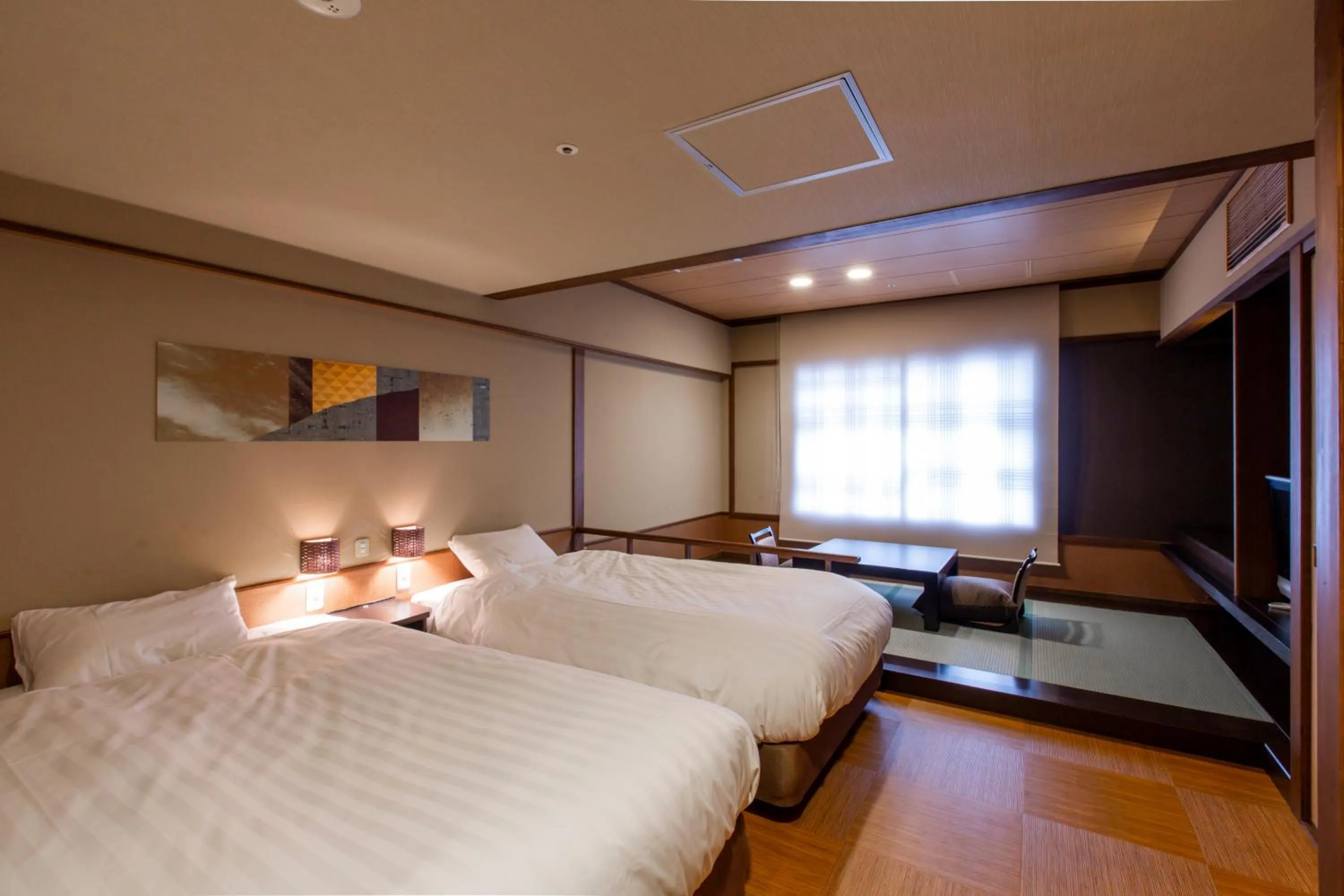 Photo of the whole room, Bed in Yumotokan