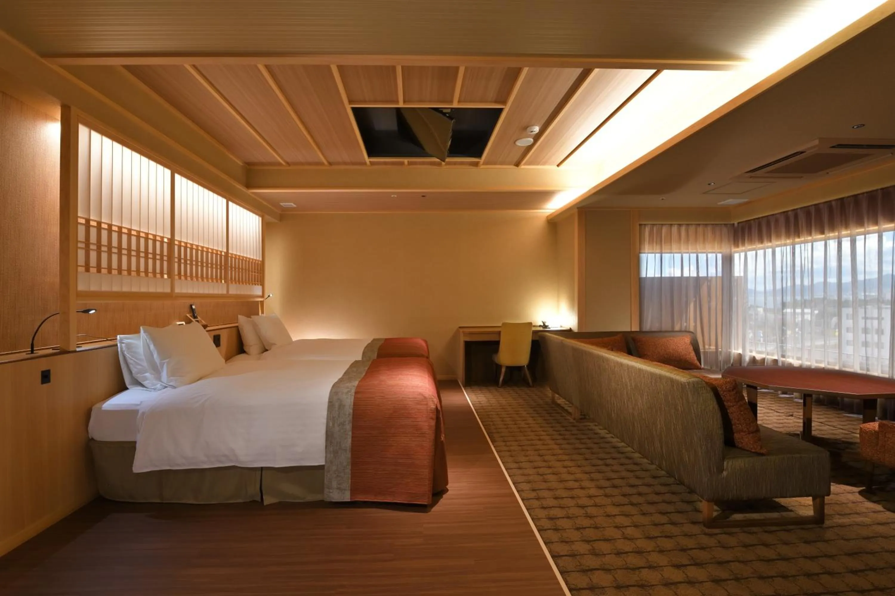 Photo of the whole room, Bed in Yumotokan