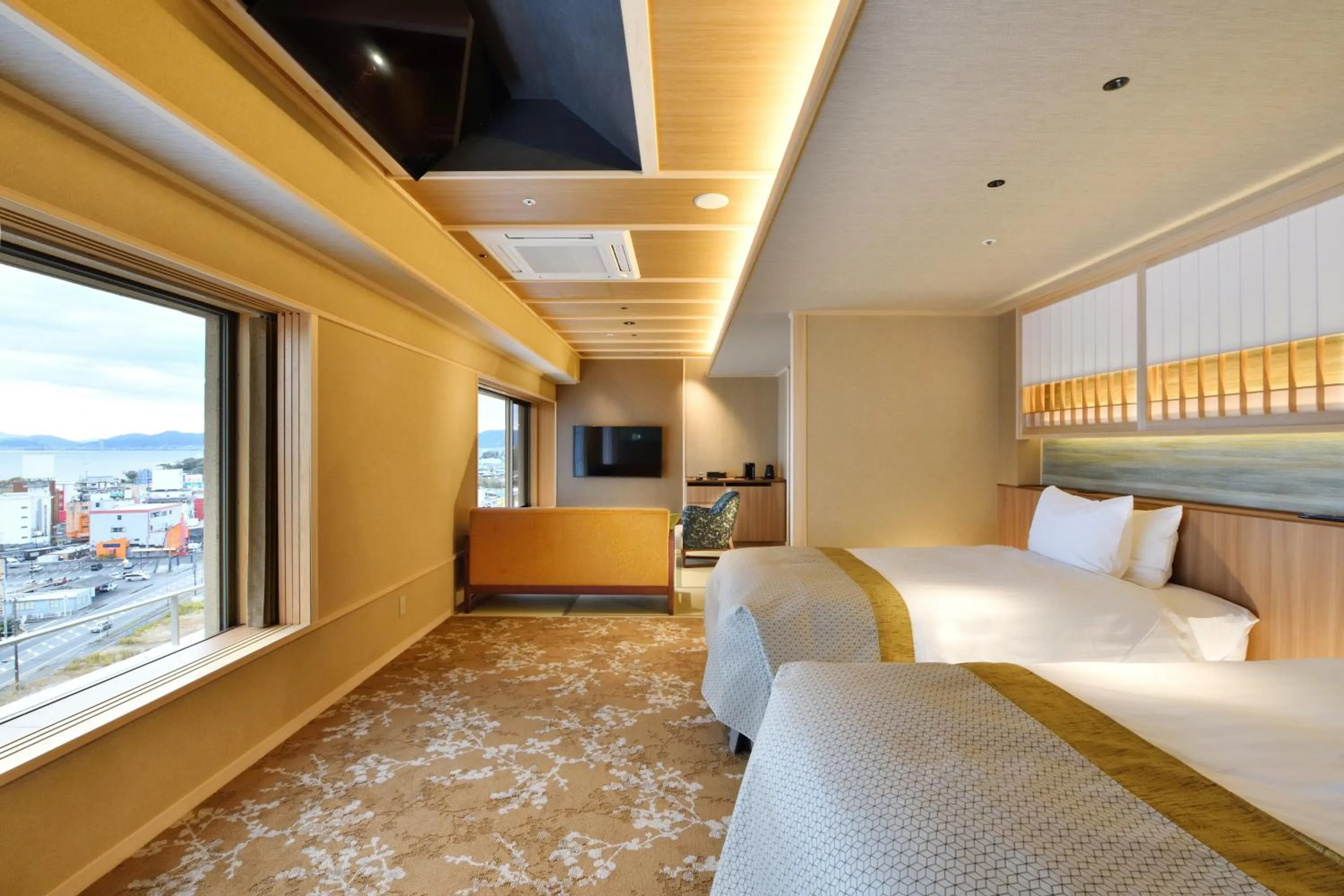 Photo of the whole room, Bed in Yumotokan