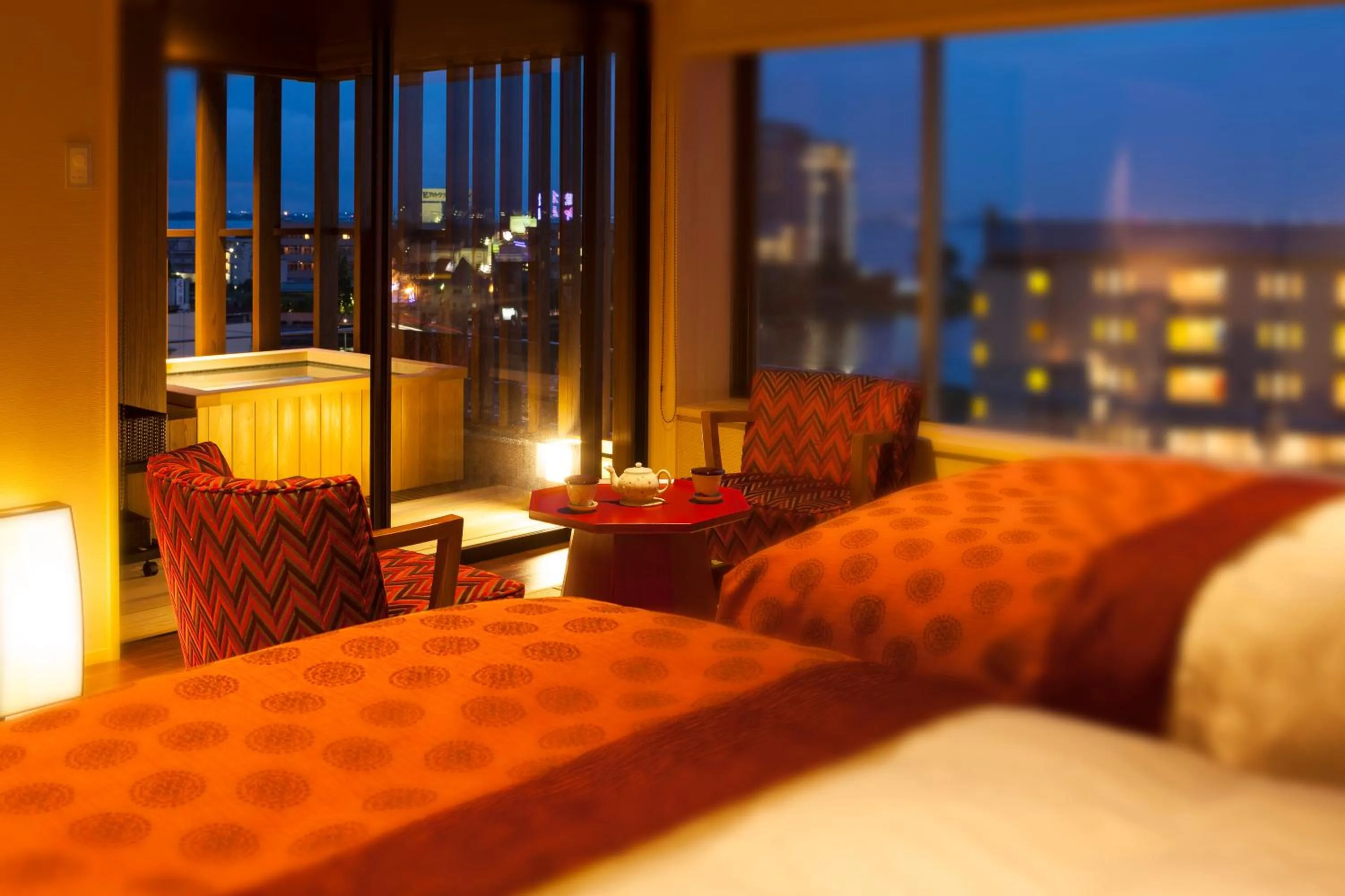 Hot Tub, Bed in Yumotokan