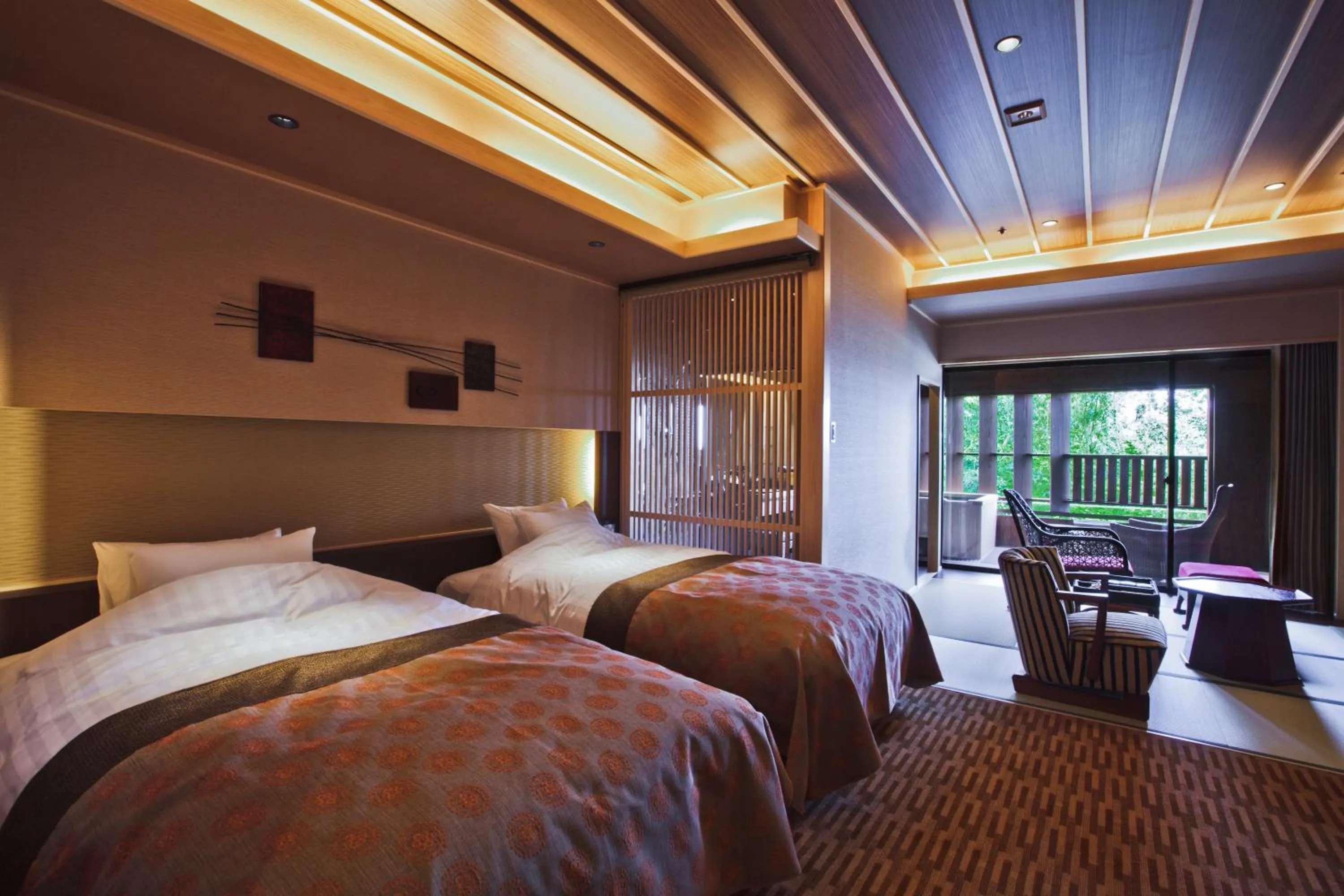 Photo of the whole room, Bed in Yumotokan