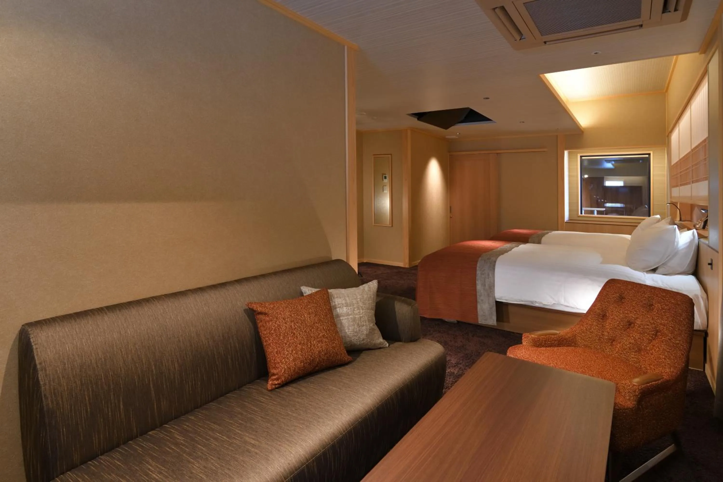 Living room, Bed in Yumotokan