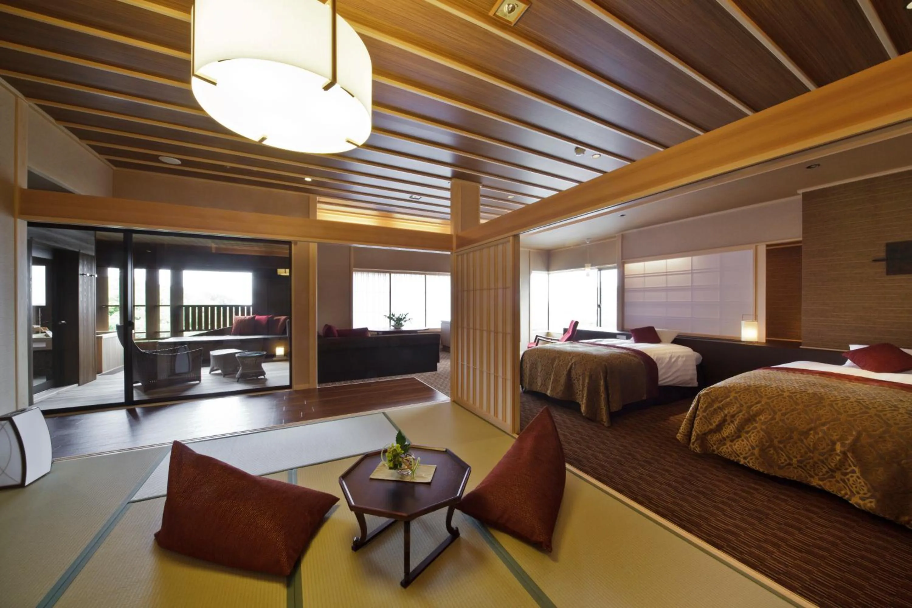 Photo of the whole room, Bed in Yumotokan