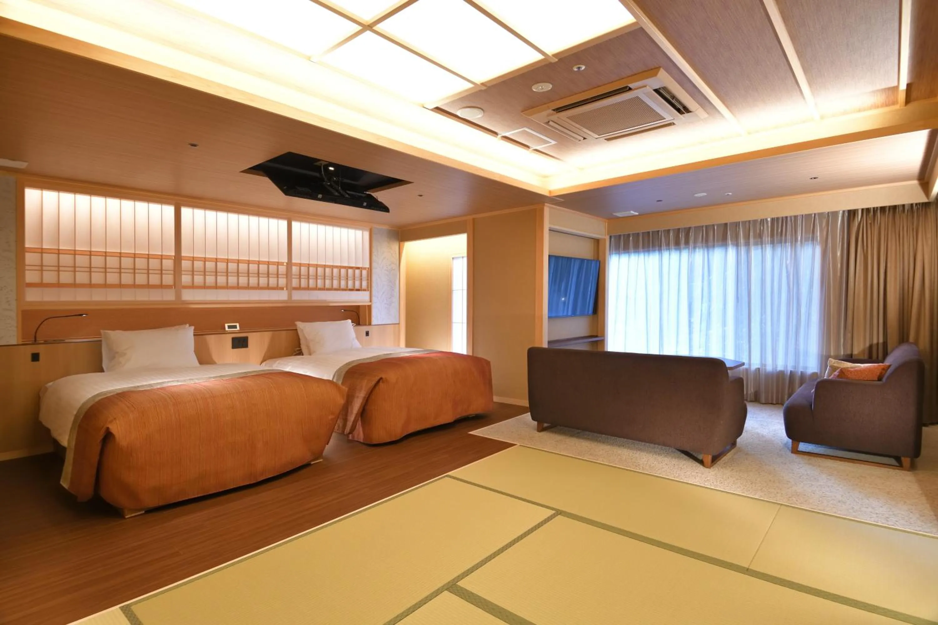 Photo of the whole room, Bed in Yumotokan