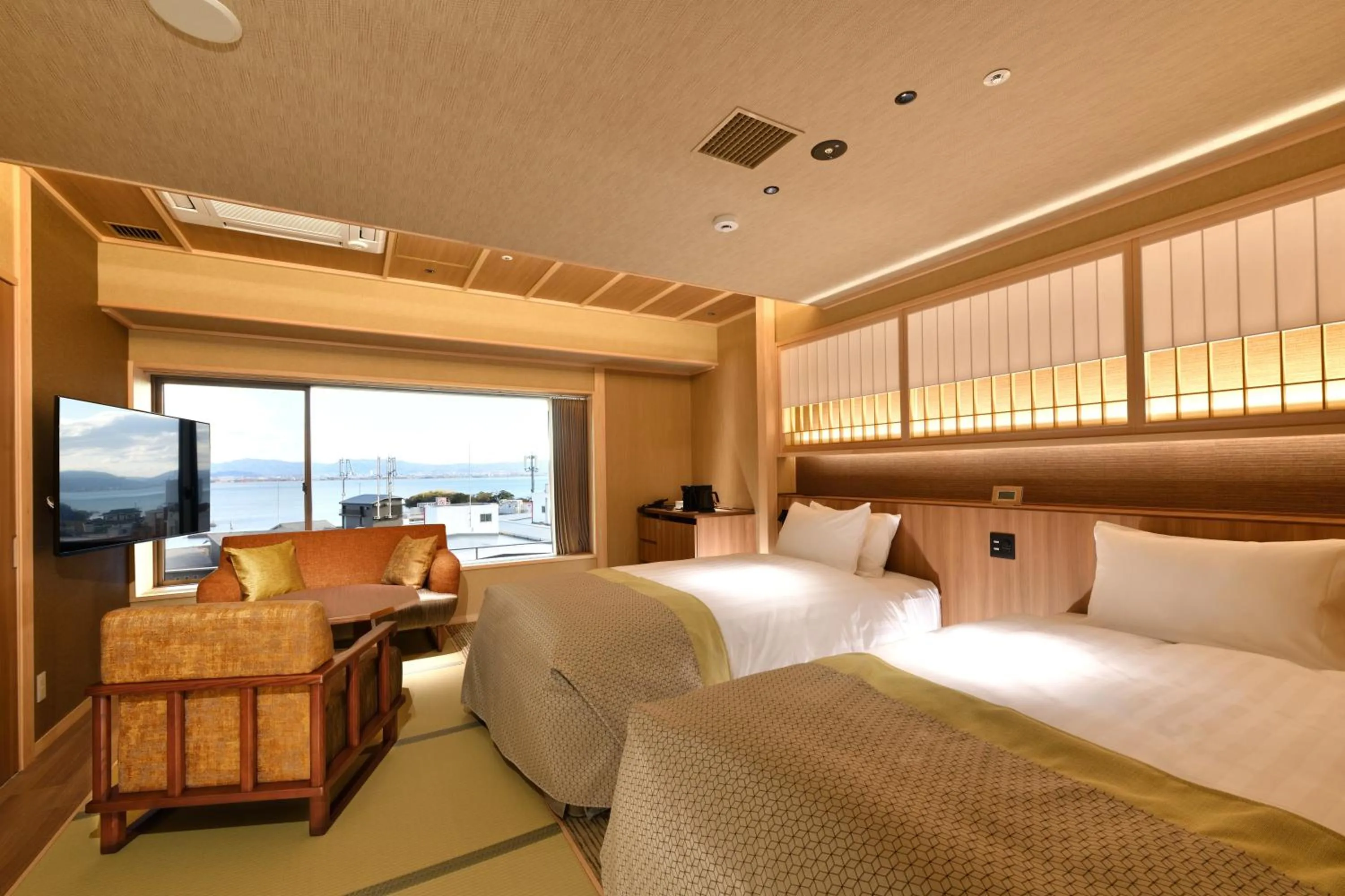 Photo of the whole room, Bed in Yumotokan