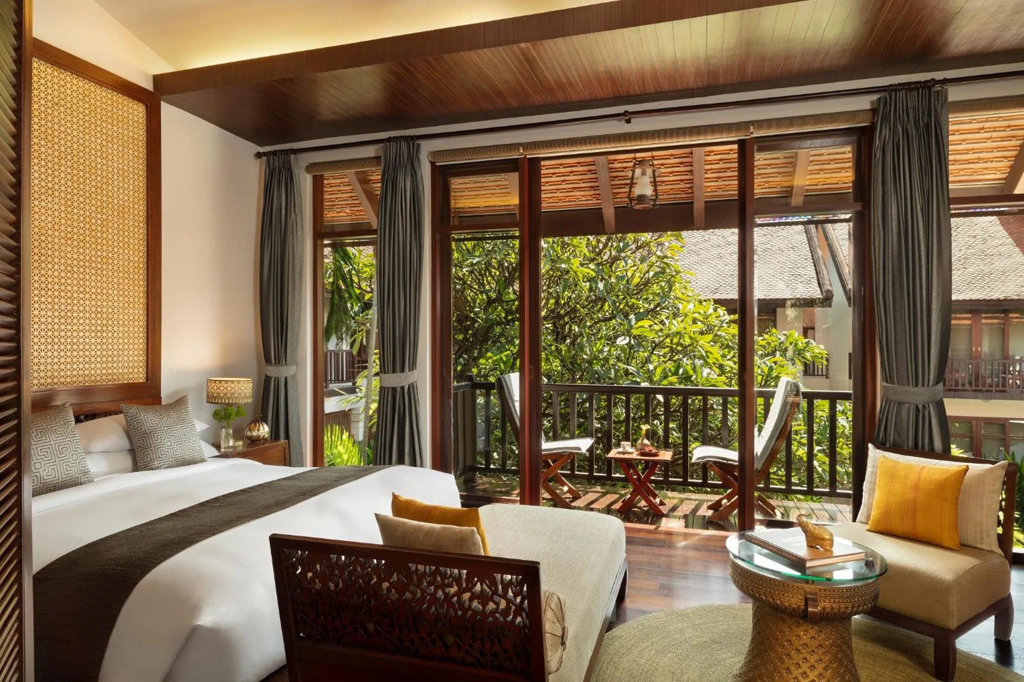 View (from property/room), Bed in Anantara Angkor Resort