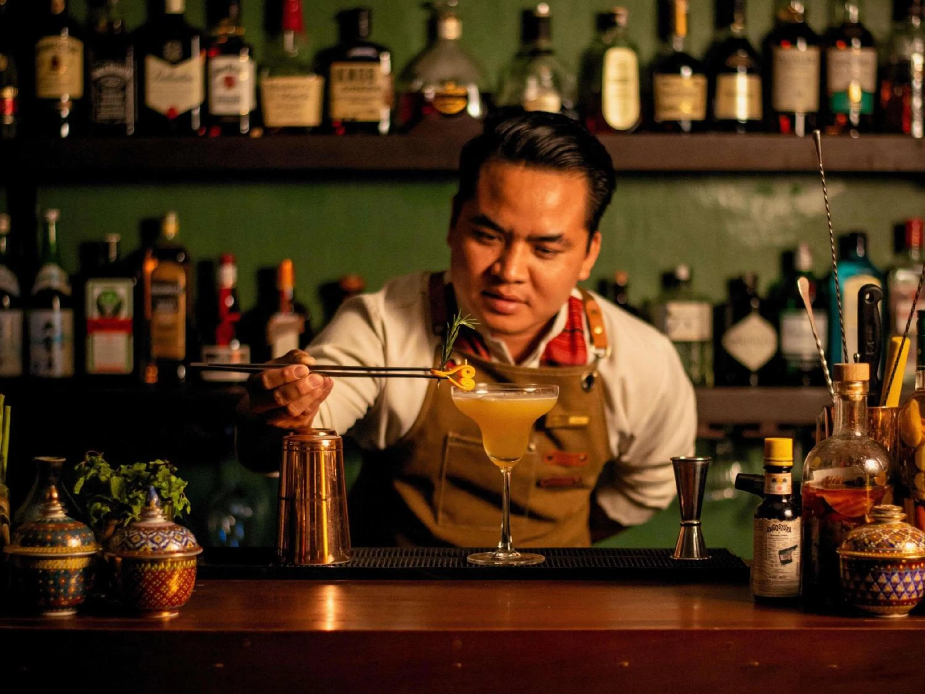 Lounge or bar in 3 Nagas Hotel Luang Prabang - MGallery Collection