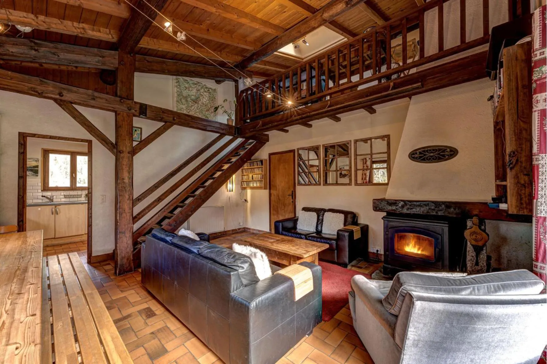 Living room in Chalet Les Frenes