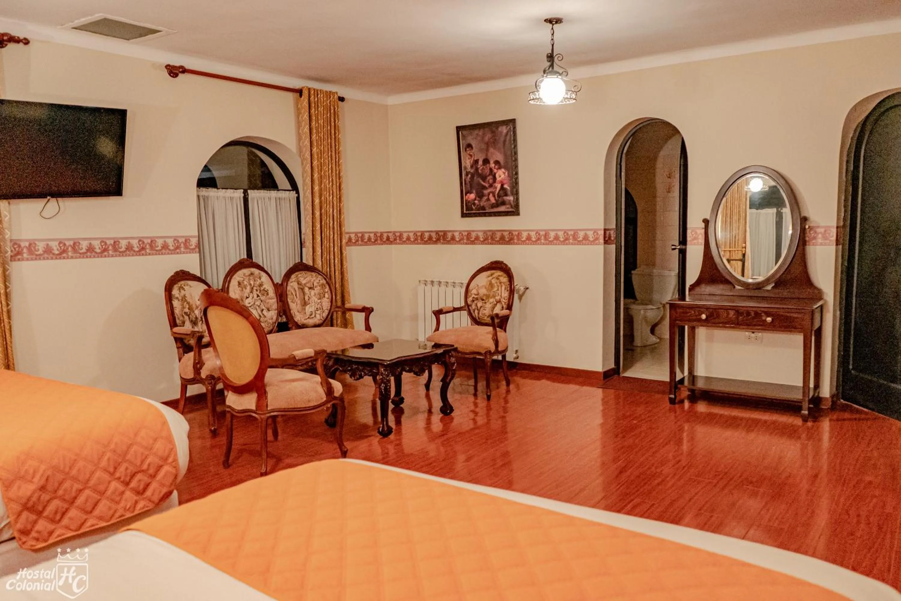 Bed in Hostal Colonial Potosi