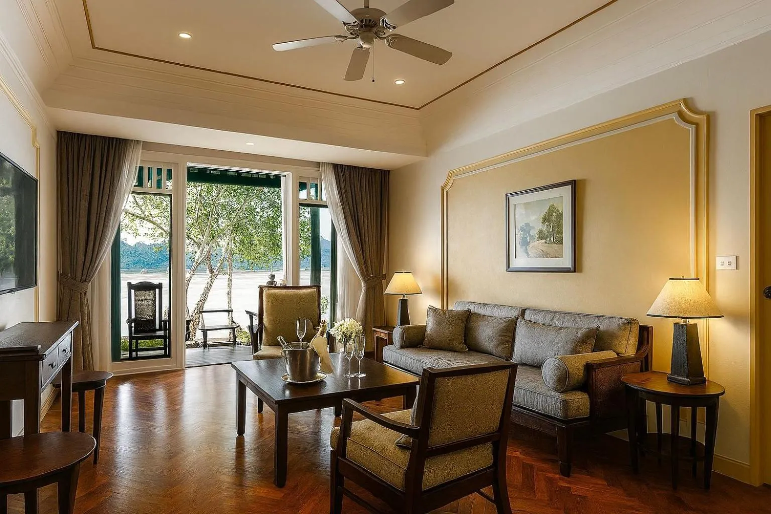 Living room in The Grand Luang Prabang, Affiliated by Meliá