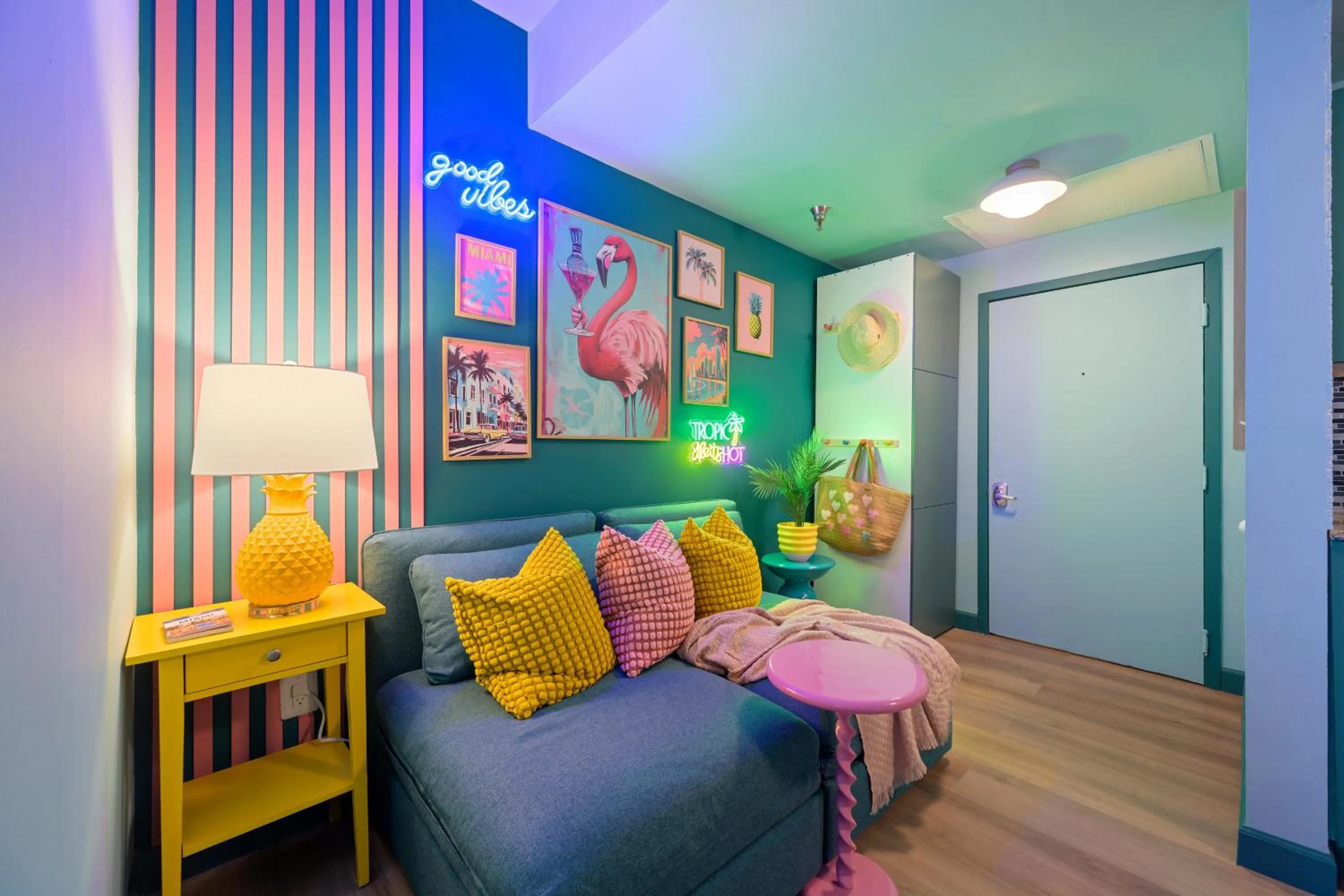 Living room in Barbizon on Ocean Drive Apartments