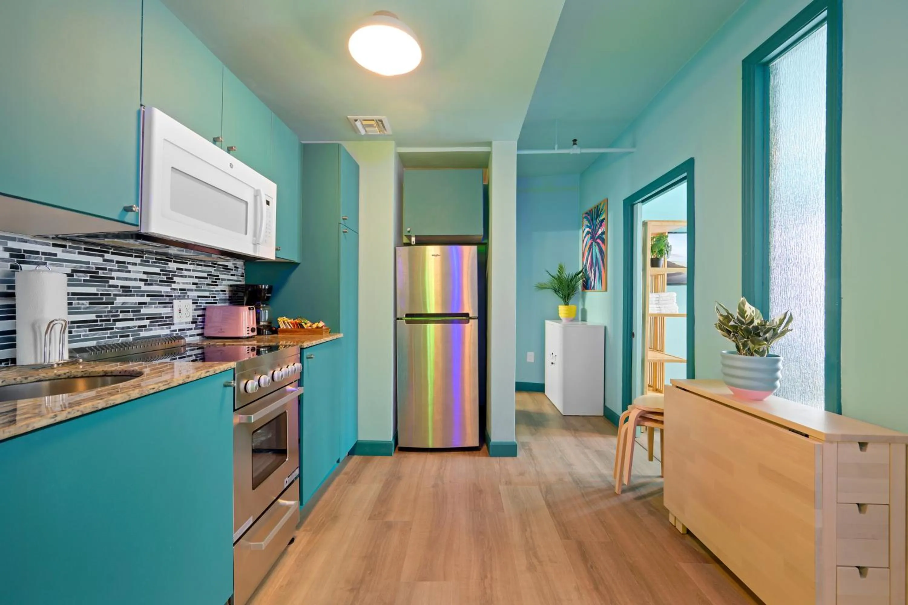 Kitchen or kitchenette in Barbizon on Ocean Drive Apartments