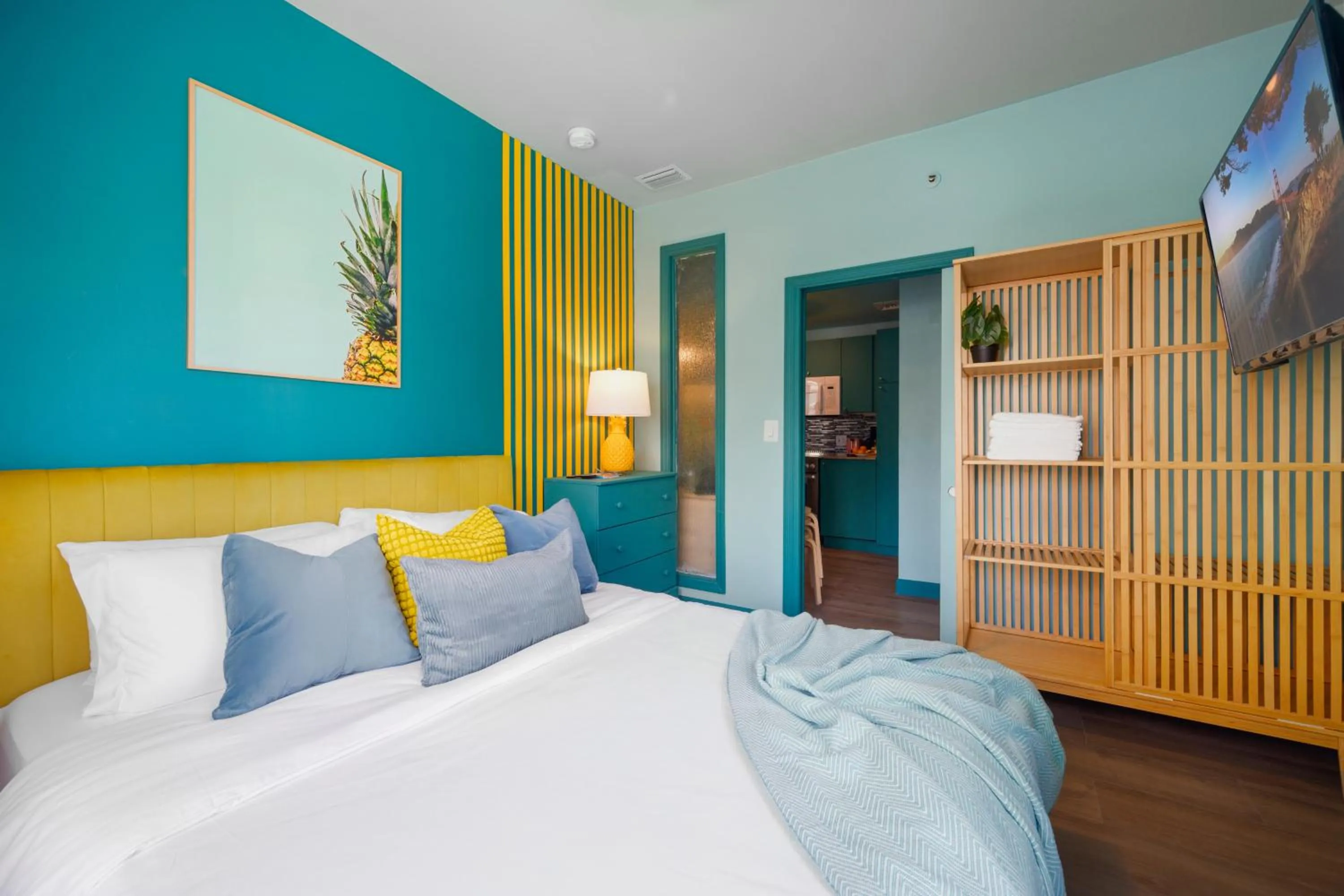 Bed in Barbizon on Ocean Drive Apartments
