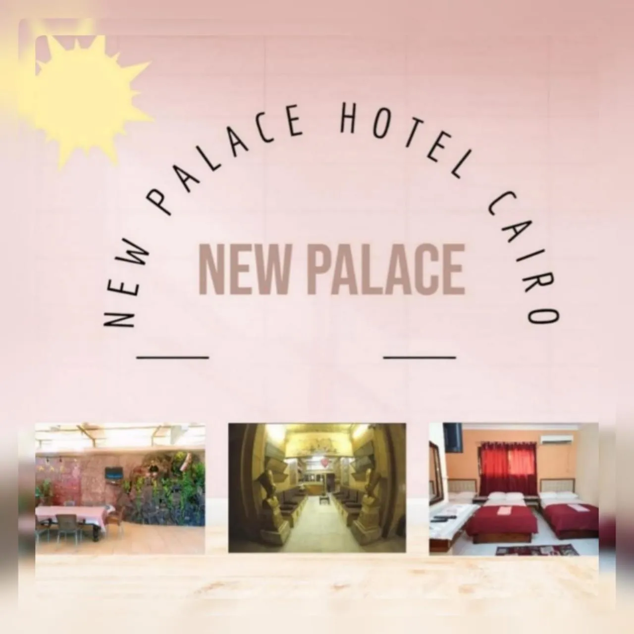 Text overlay in New Palace Hotel
