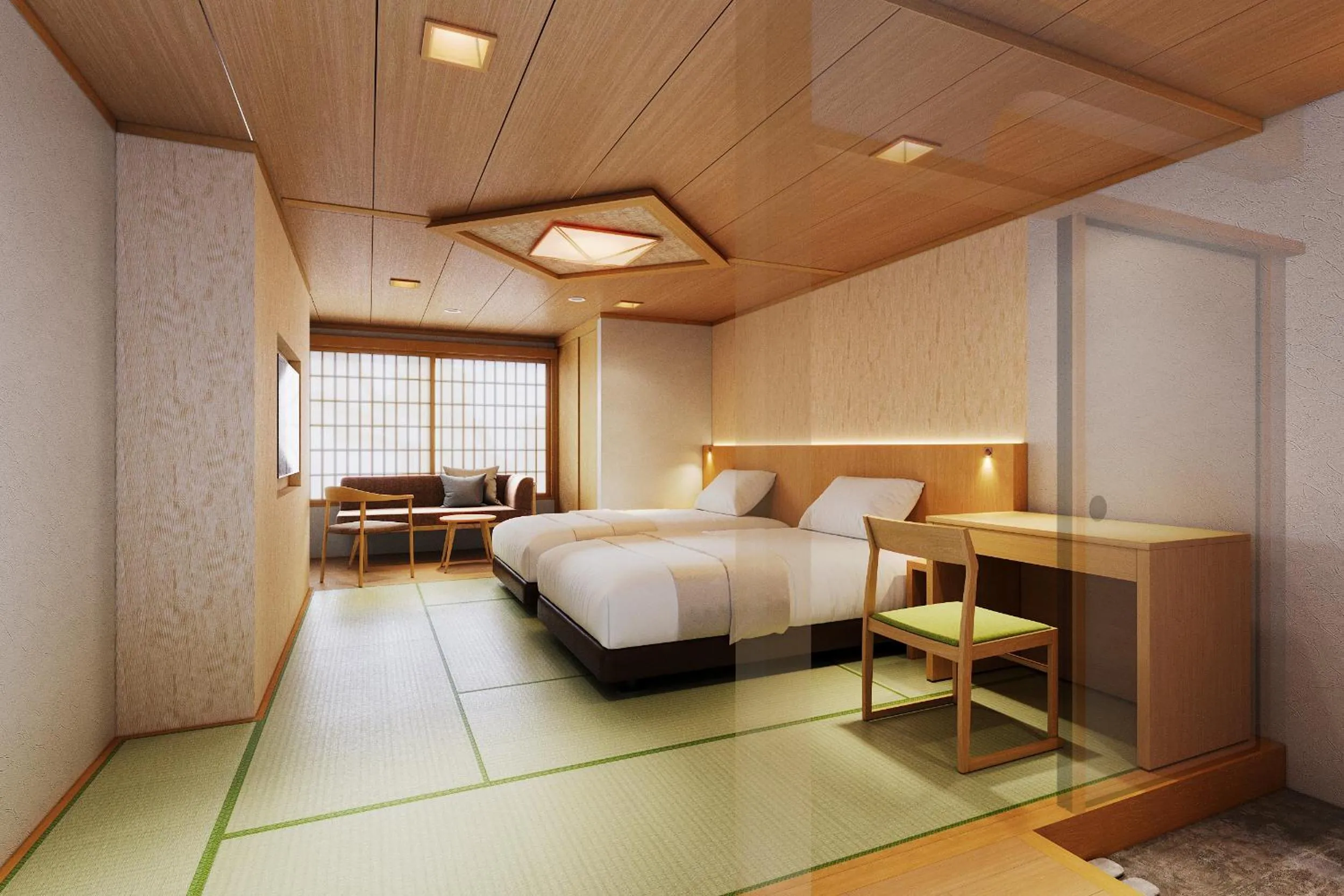 Bed in Club Wyndham Chikumakan Nagano