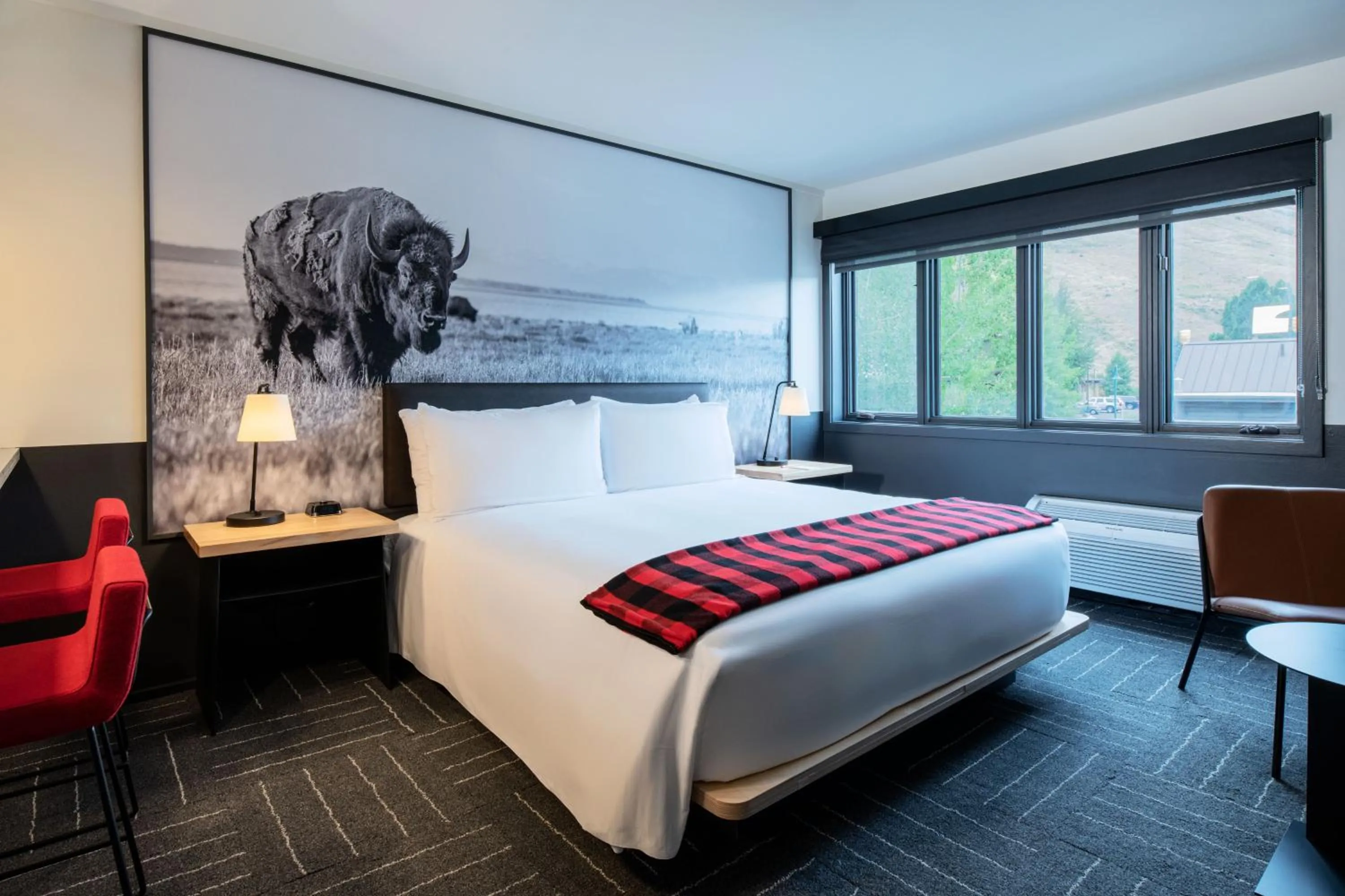 Bed in Mountain Modern Jackson Hole