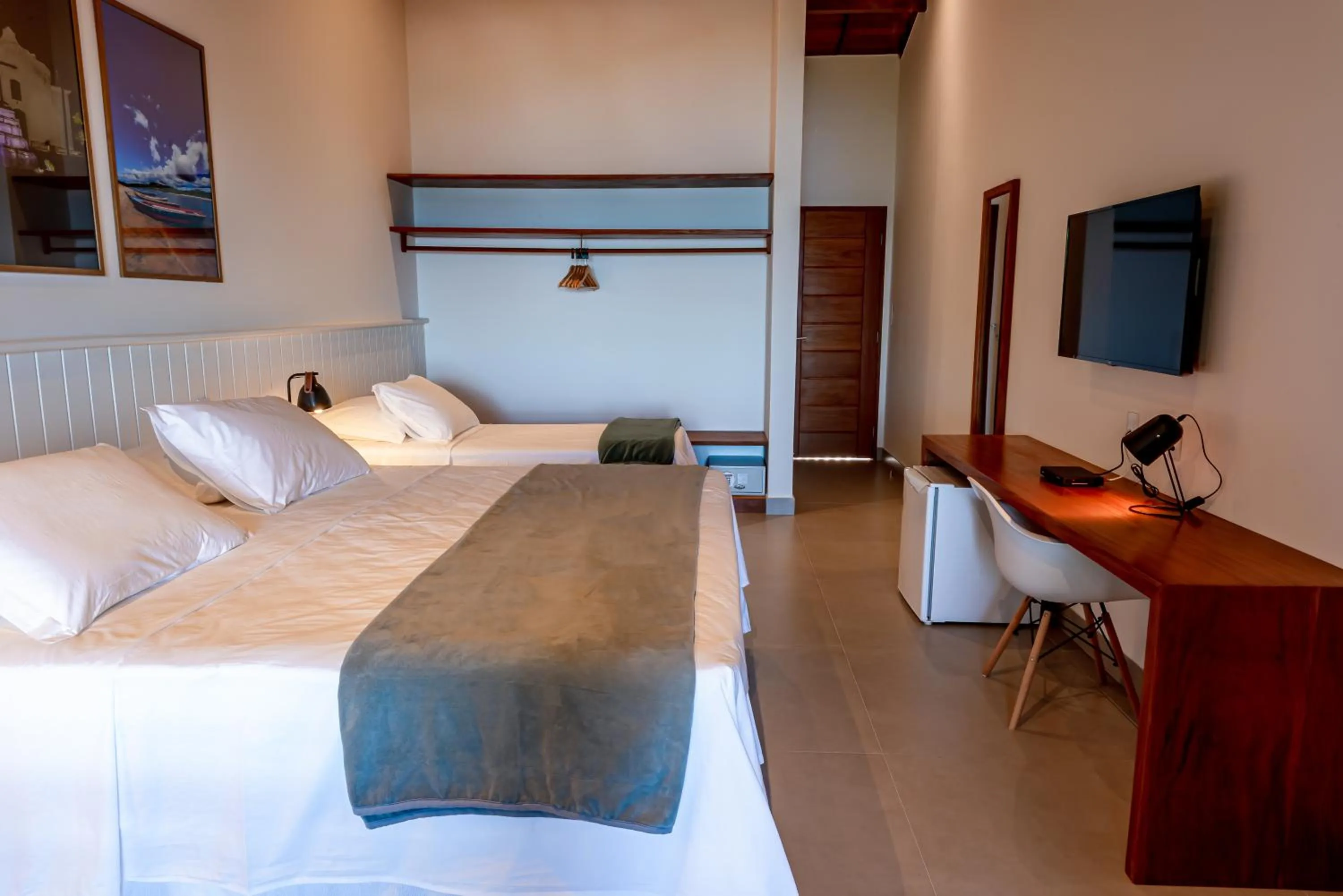 TV and multimedia, Bed in Hotel Paraiso do Morro