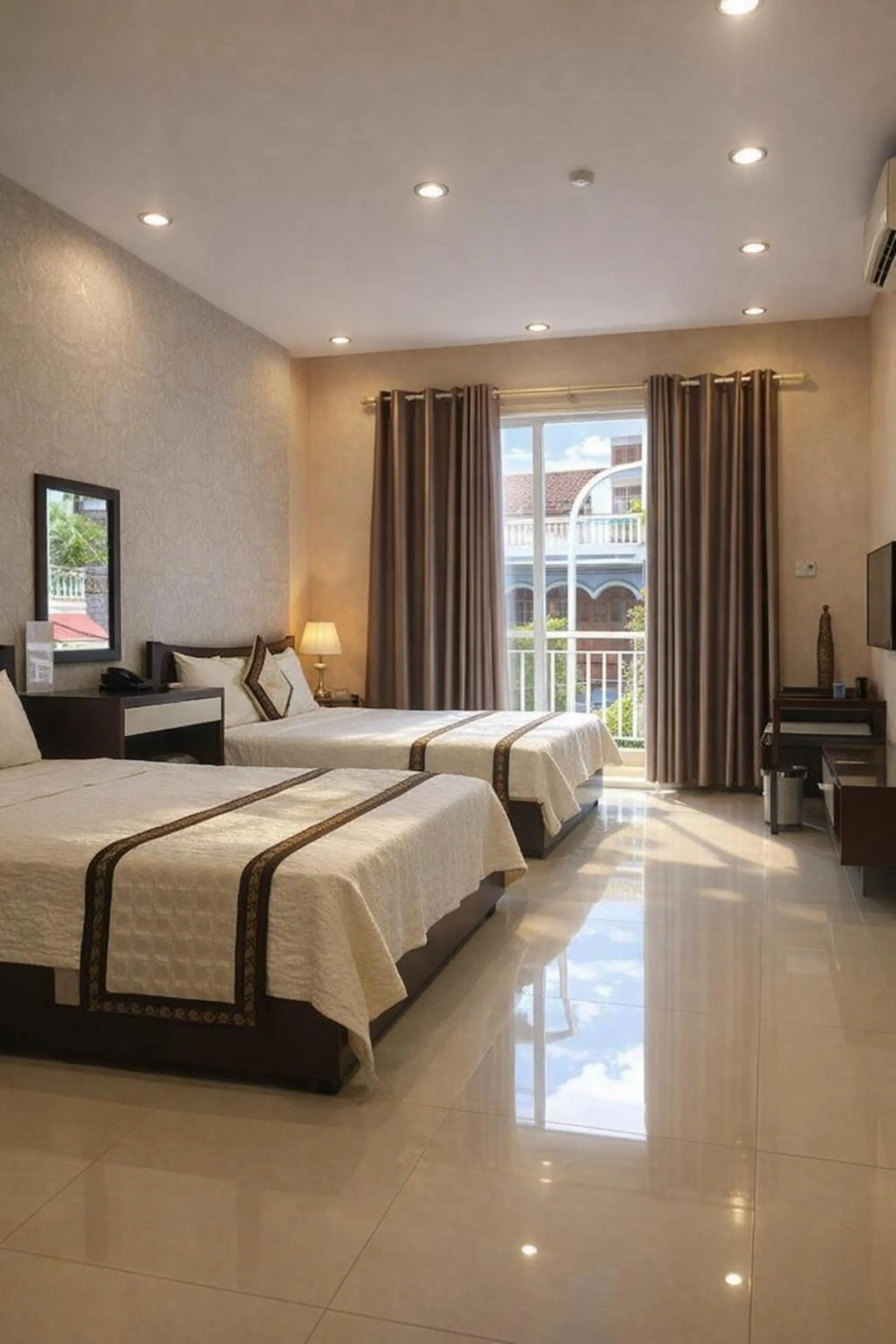 Photo of the whole room, Bed in Thai Hoa Hotel