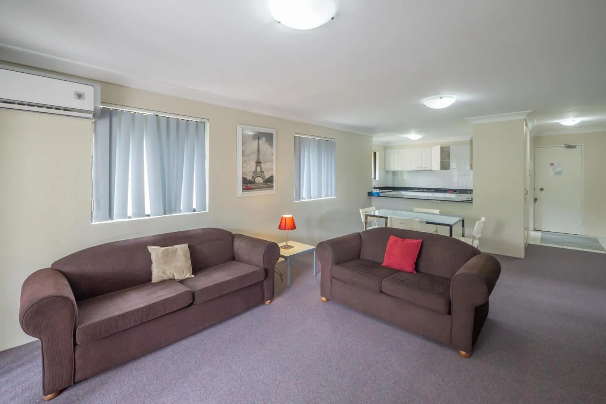 Seating area in Parkside Apartments Parramatta