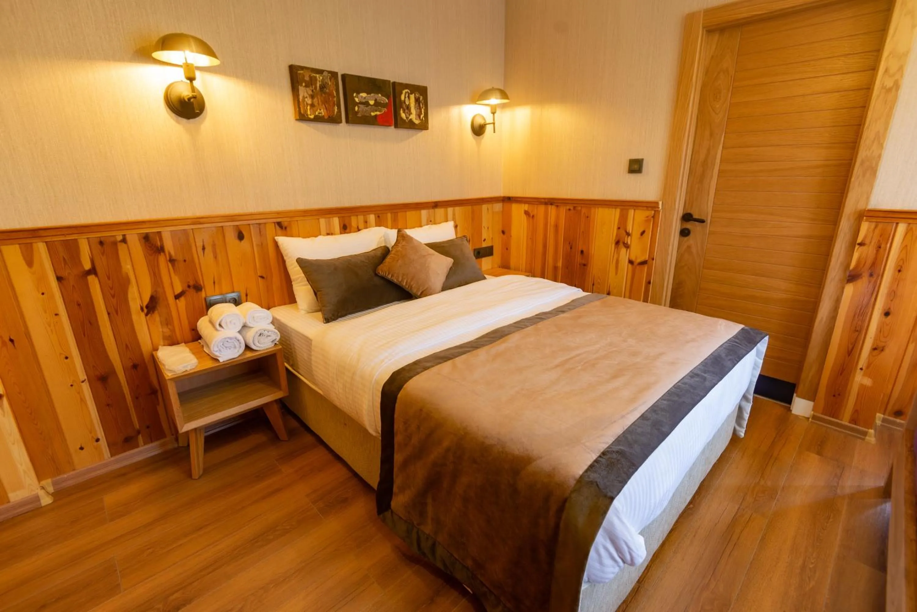 Bed in Ayder Koru Hotel