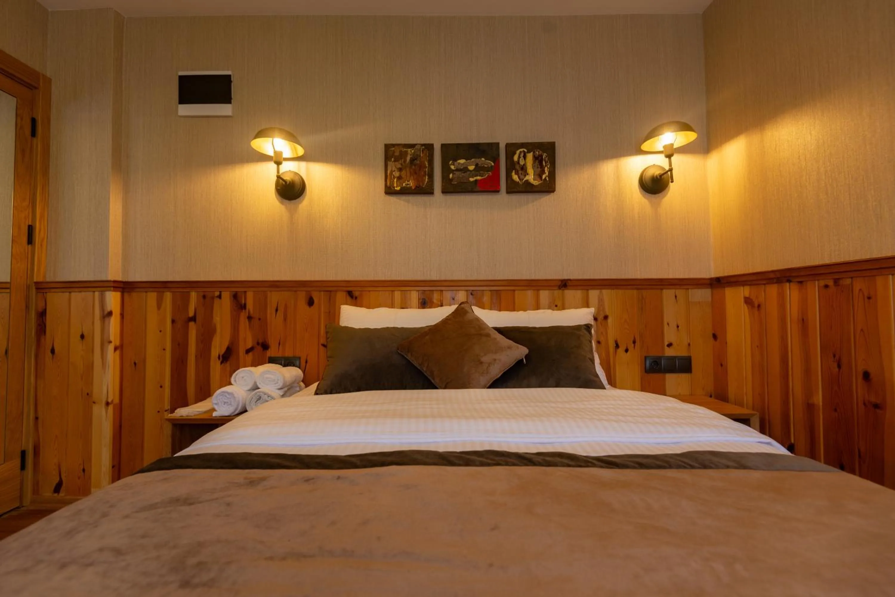 Bed in Ayder Koru Hotel
