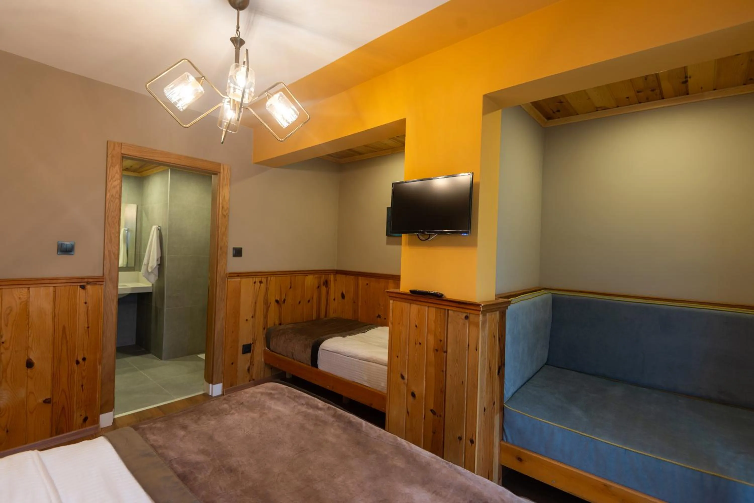 Bed in Ayder Koru Hotel