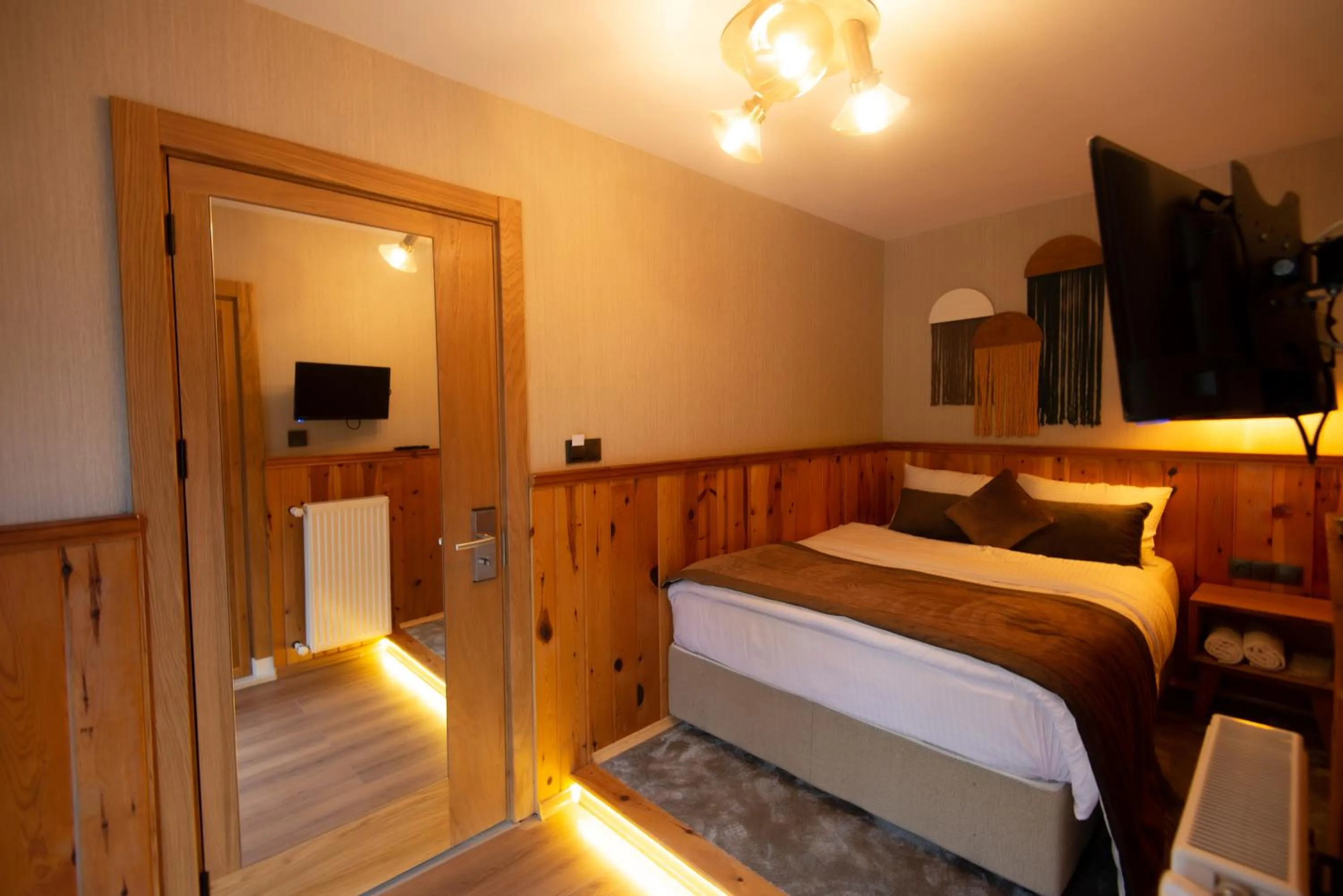 Bed in Ayder Koru Hotel