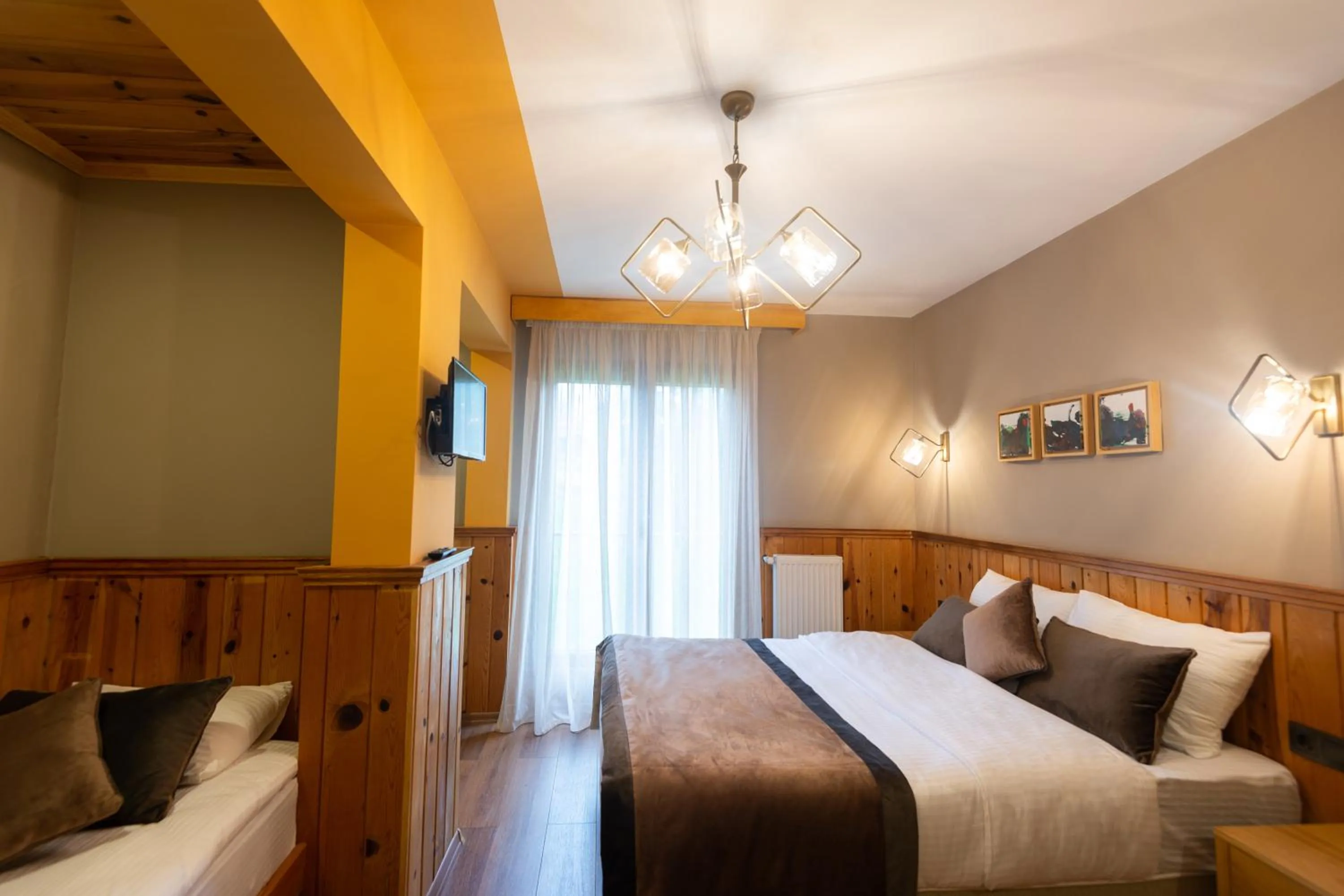 Bed in Ayder Koru Hotel