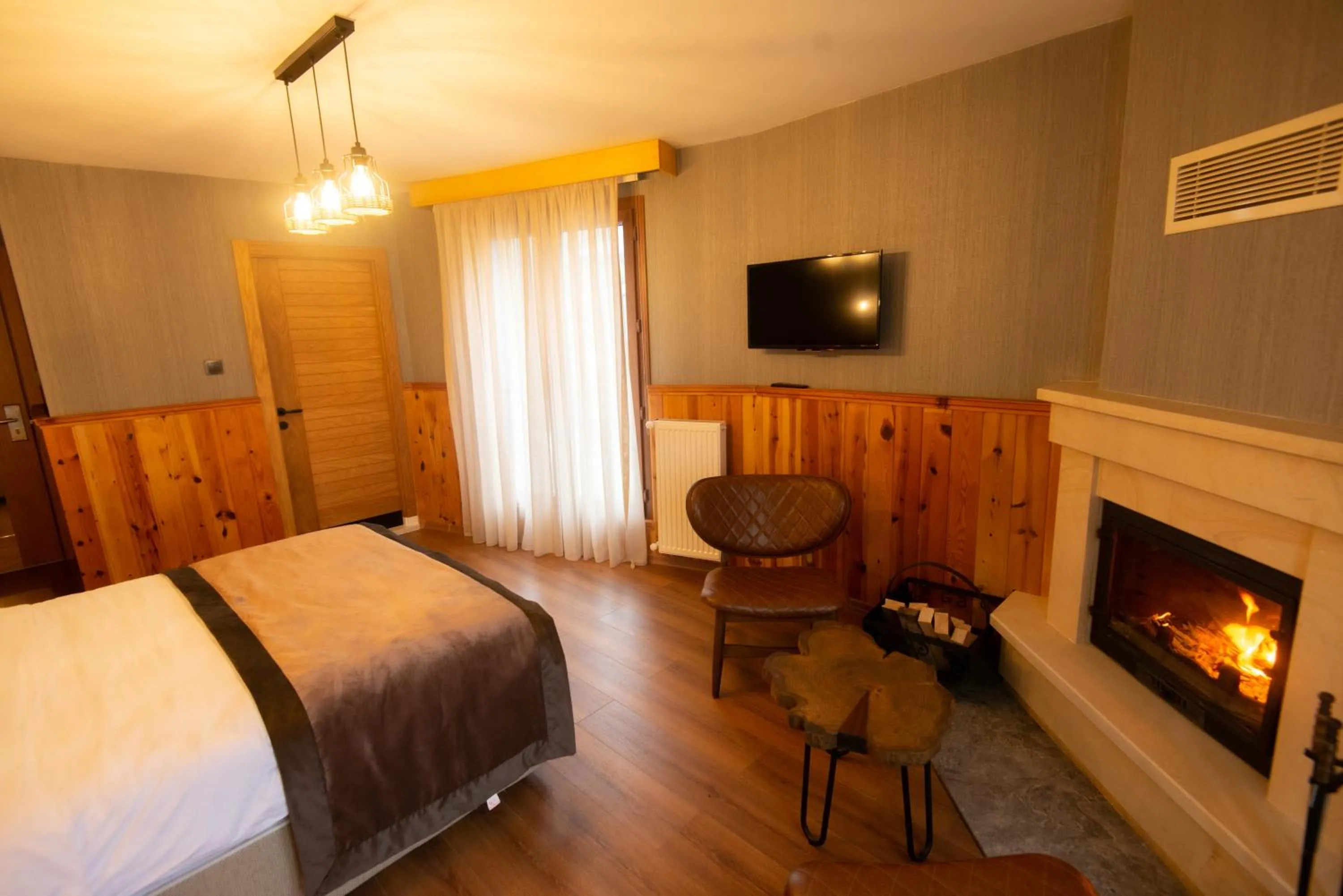 Bed in Ayder Koru Hotel
