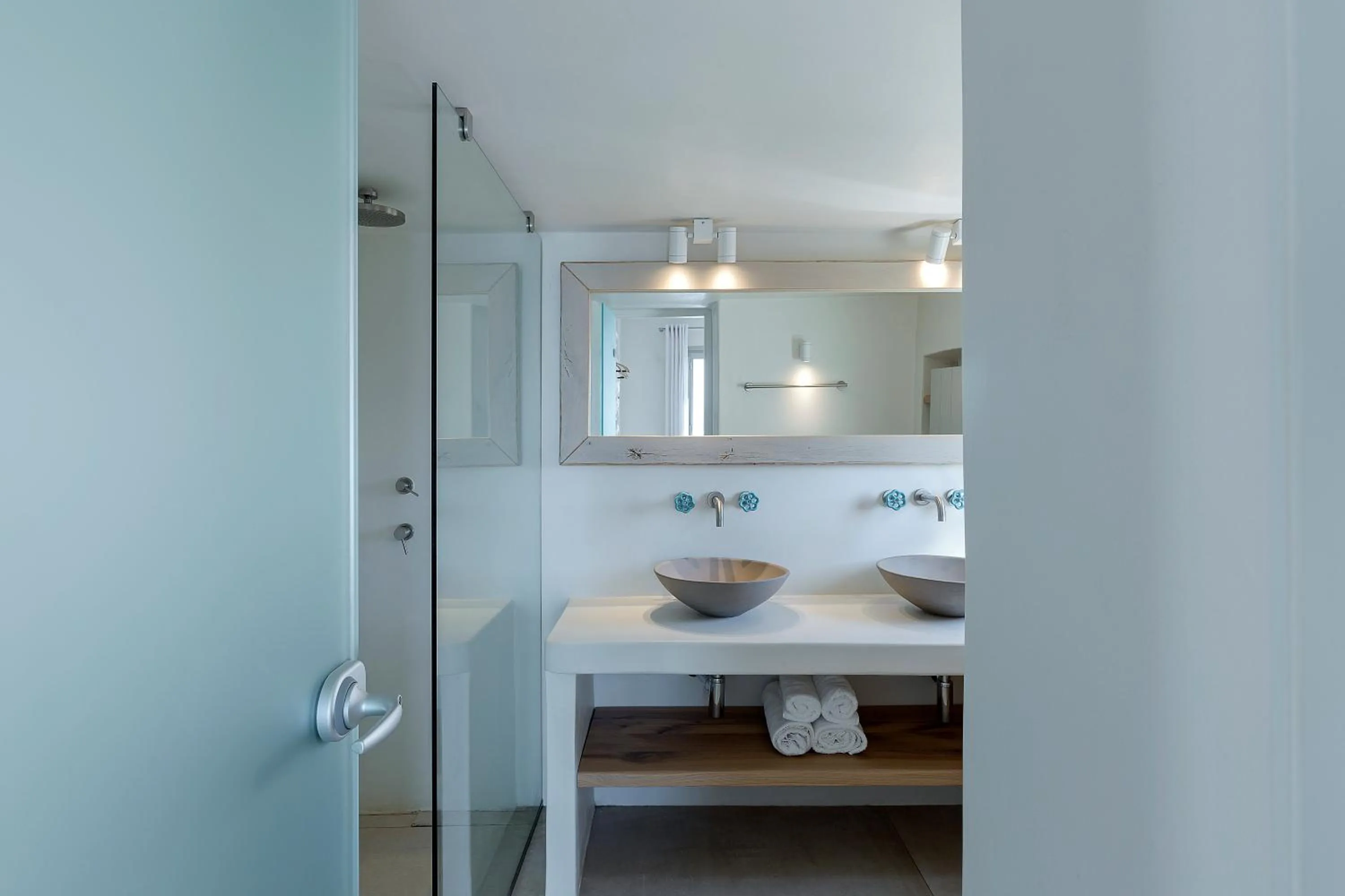 Shower in Legacy Suites