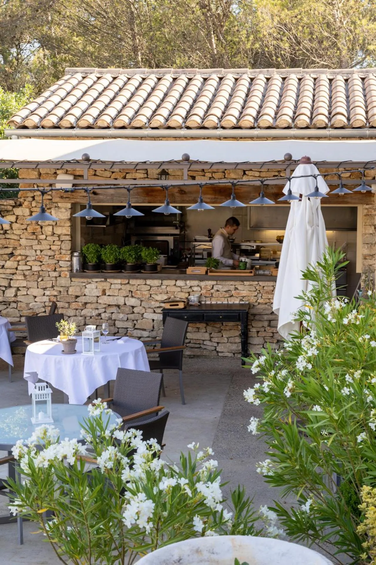 Patio in Le Phébus & Spa – Relais & Châteaux